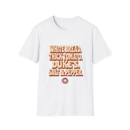White Bread Thick Tomato Dukes Salt Pepper T-Shirt