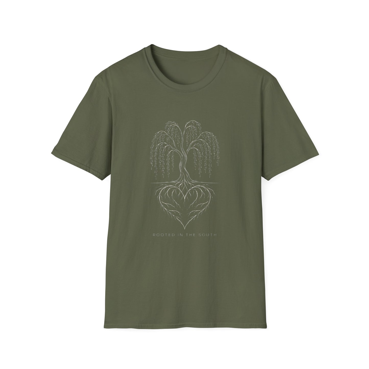 Rooted In The South Willow Tree Heart T-Shirt