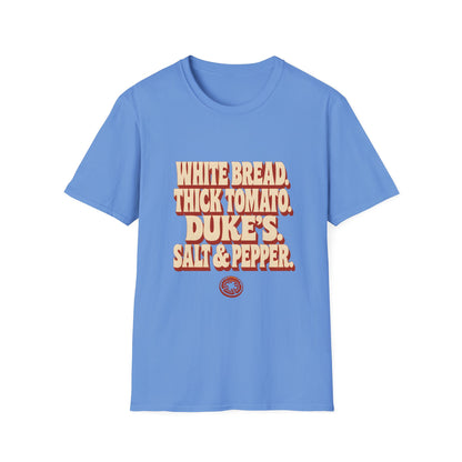 White Bread Thick Tomato Dukes Salt Pepper T-Shirt
