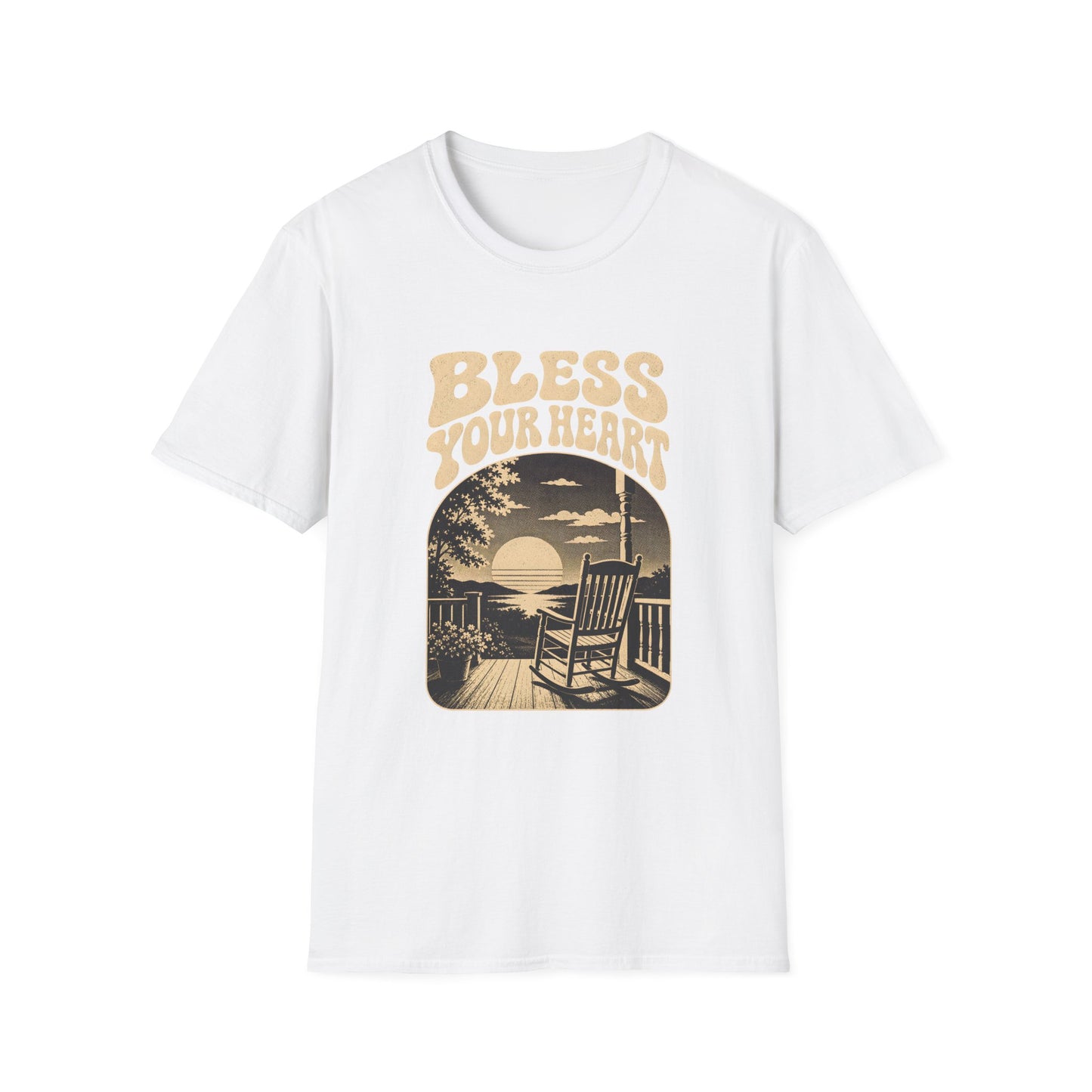 Bless Your Heart Southern Sunset Porch Graphic T-shirt