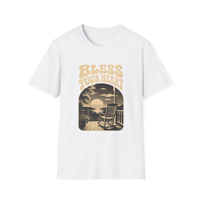 Bless Your Heart Southern Sunset Porch Graphic T-shirt - HomeGrown South Graphic Tee (View 4)