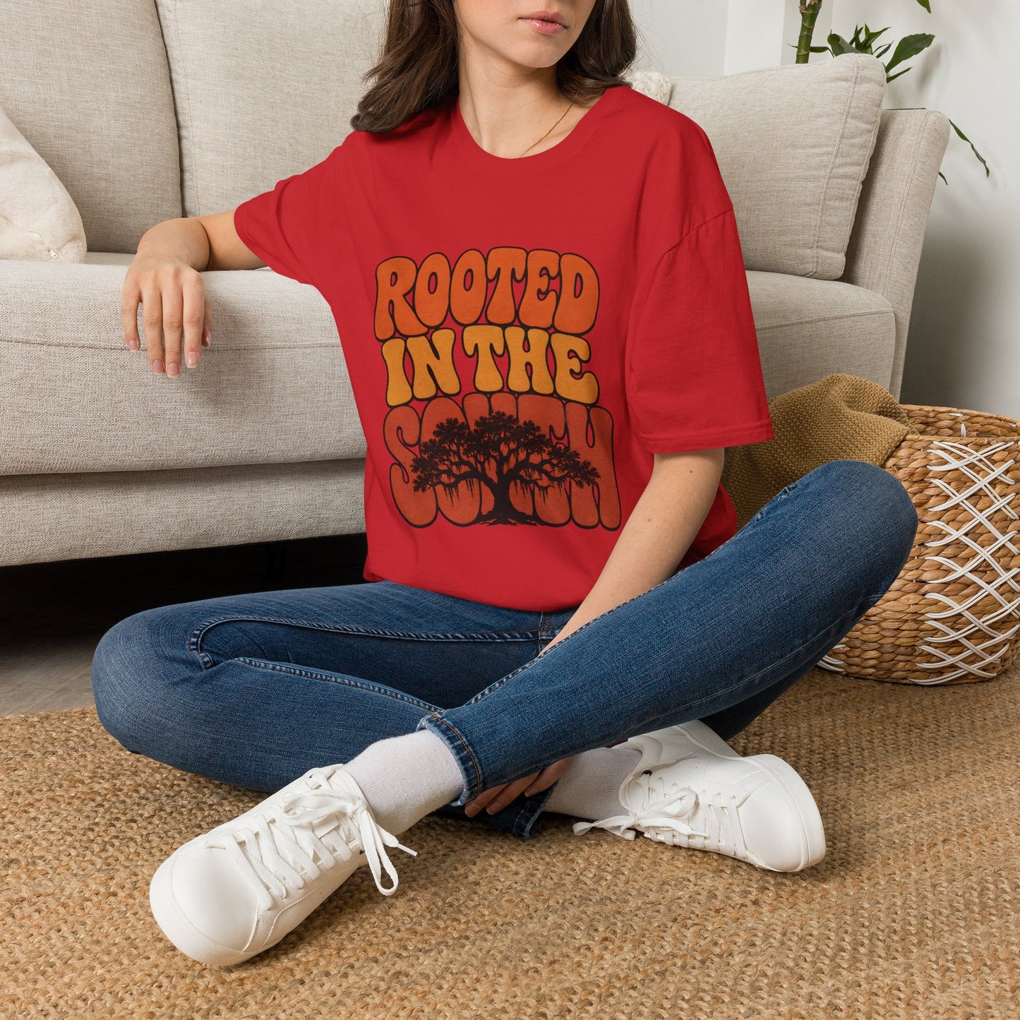 Rooted In The South Tree Silhouette T-Shirt