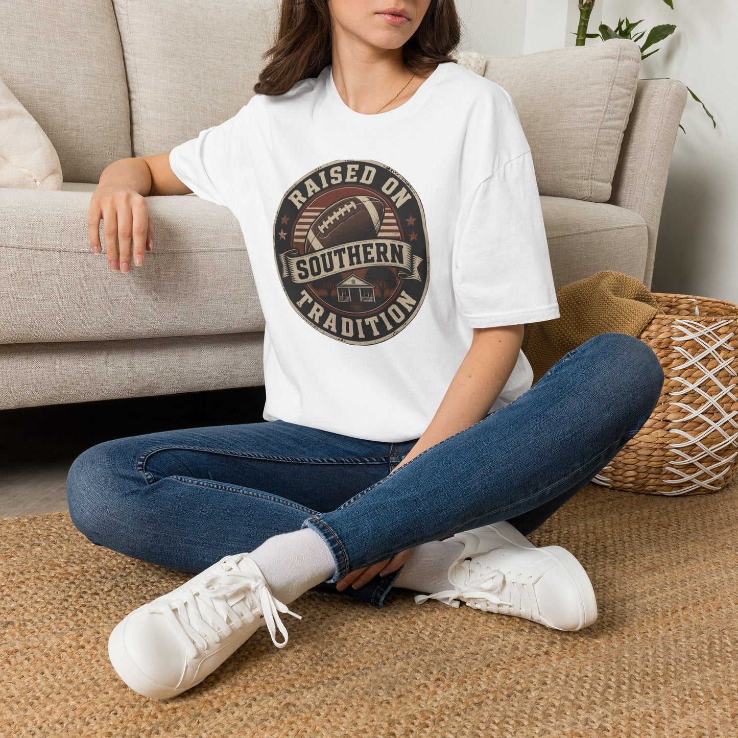 Raised On Southern Tradition Football Heritage T-Shirt