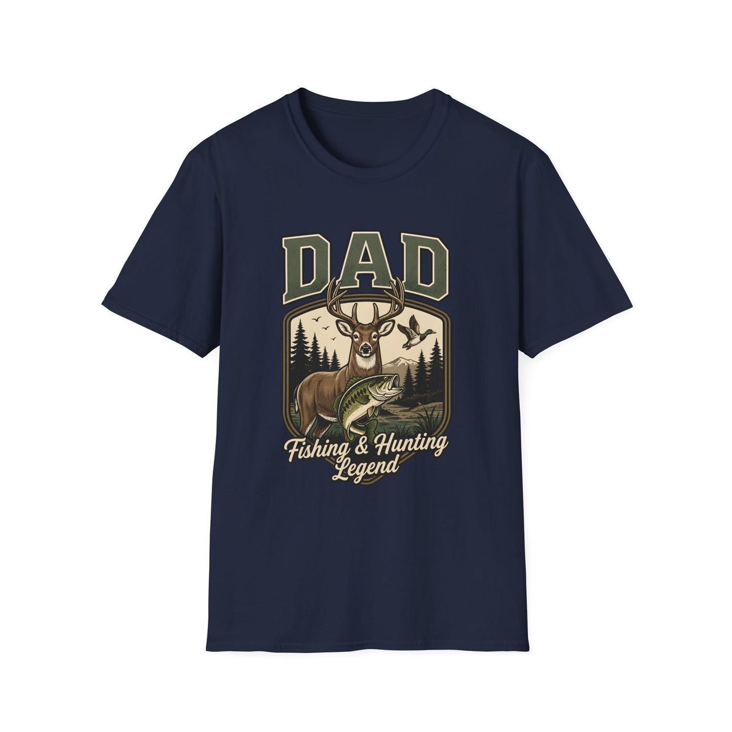 Dad Fishing & Hunting Legend Outdoor  for Fishermen and Hunters T-Shirt
