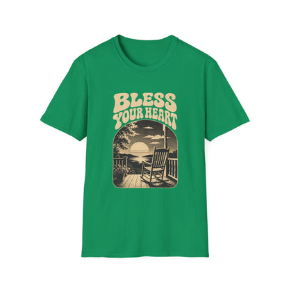 Bless Your Heart Southern Sunset Porch Graphic T-shirt - HomeGrown South Graphic Tee (View 8)