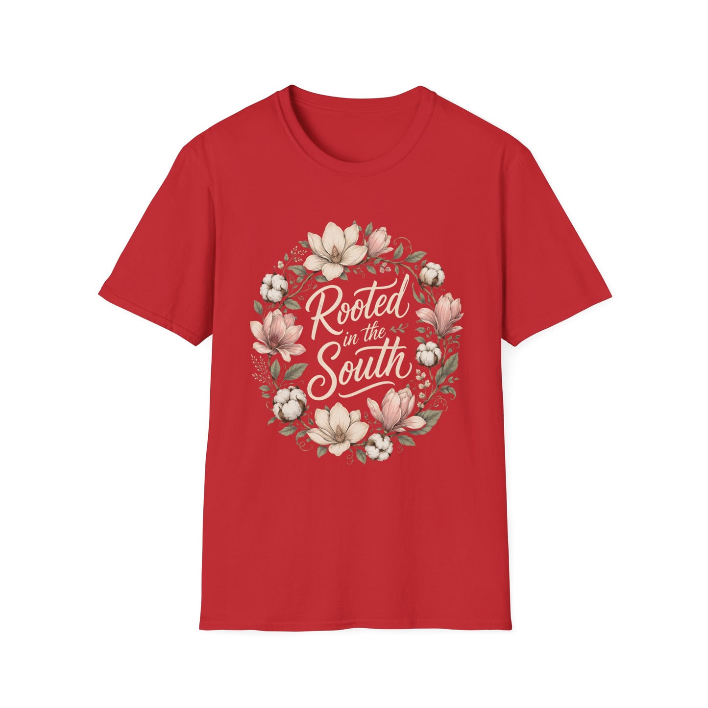 Rooted In The South Floral Wreath T-Shirt