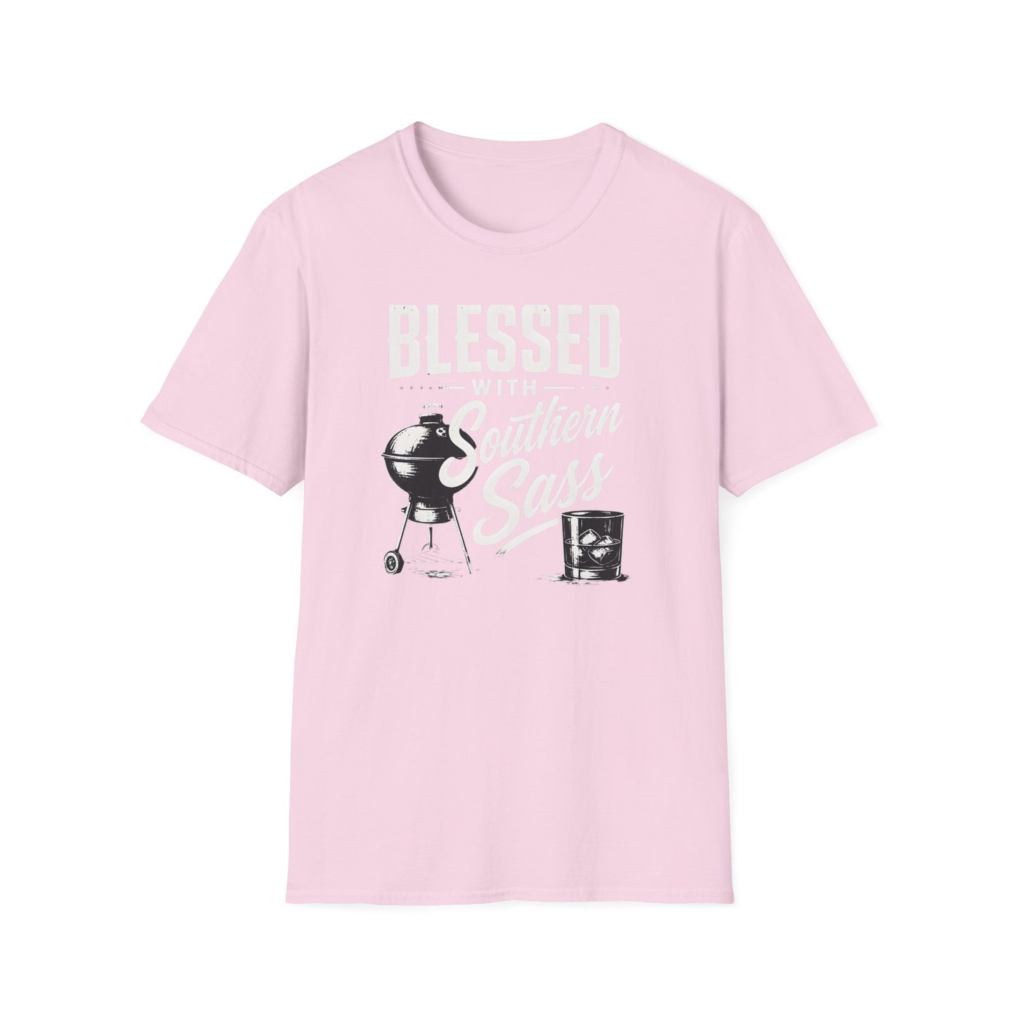 Blessed With Southern Sass BBQ Grill Whiskey T-Shirt