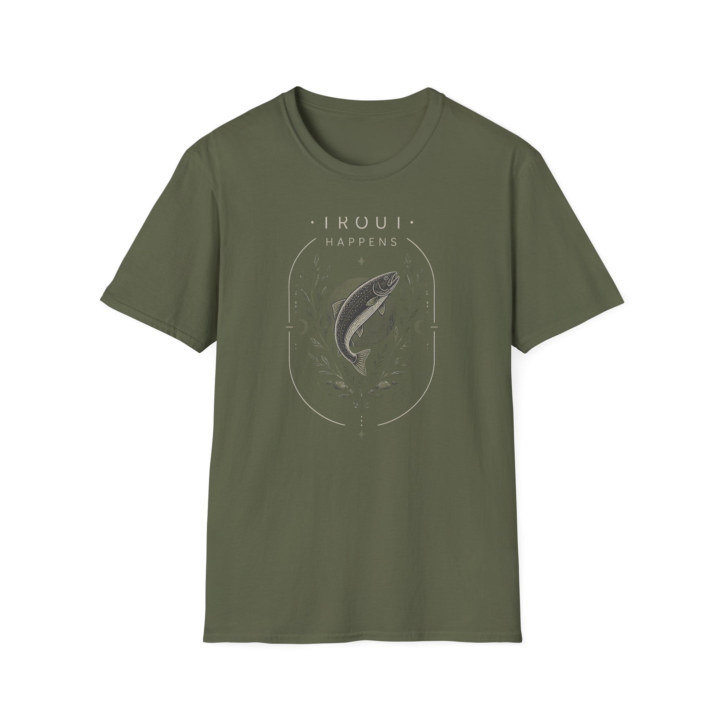 Trout Happens Fishing Lover Fisherman Outdoor Nature T-Shirt