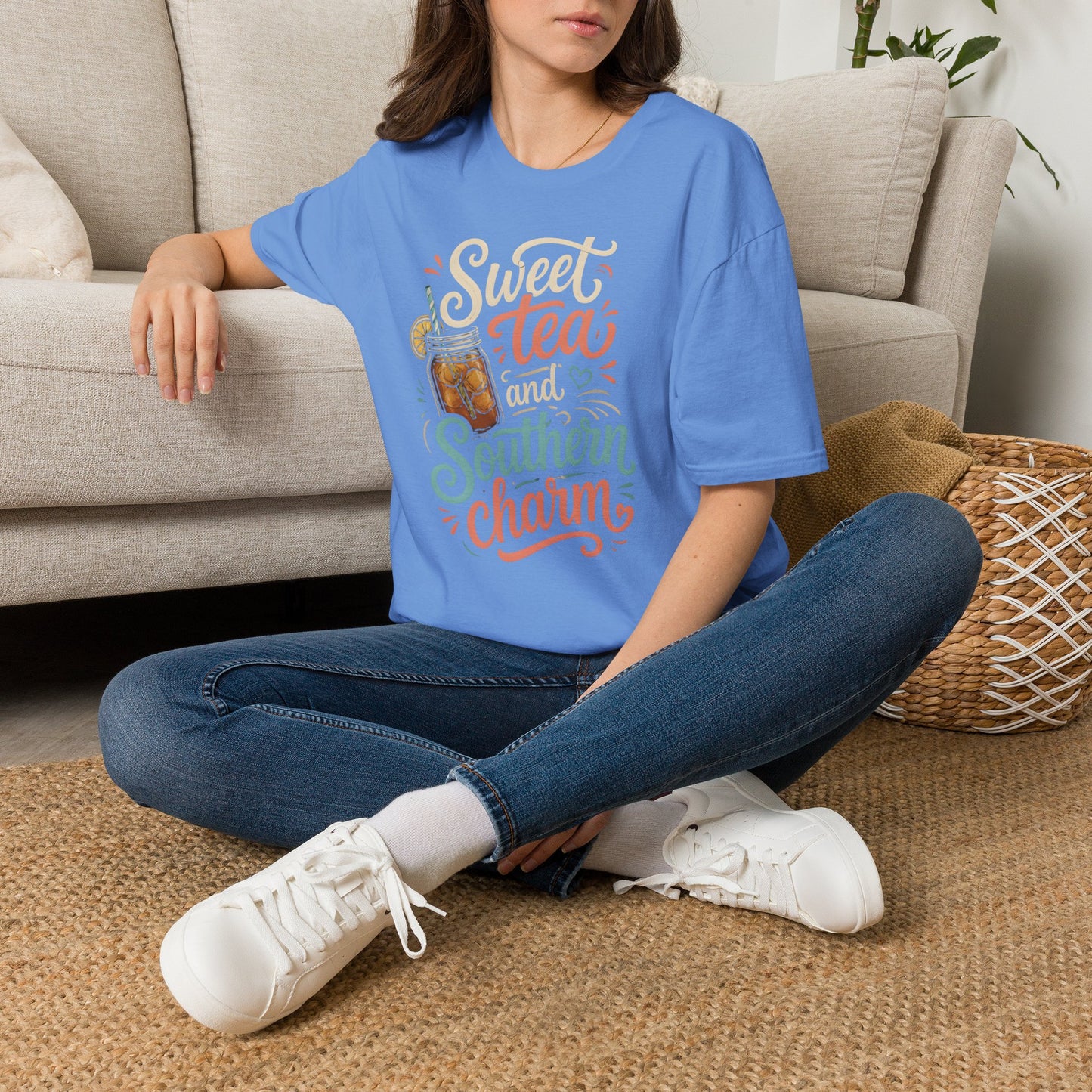Sweet Tea Southern Charm Iced Tea Mason Jar Drink T-Shirt