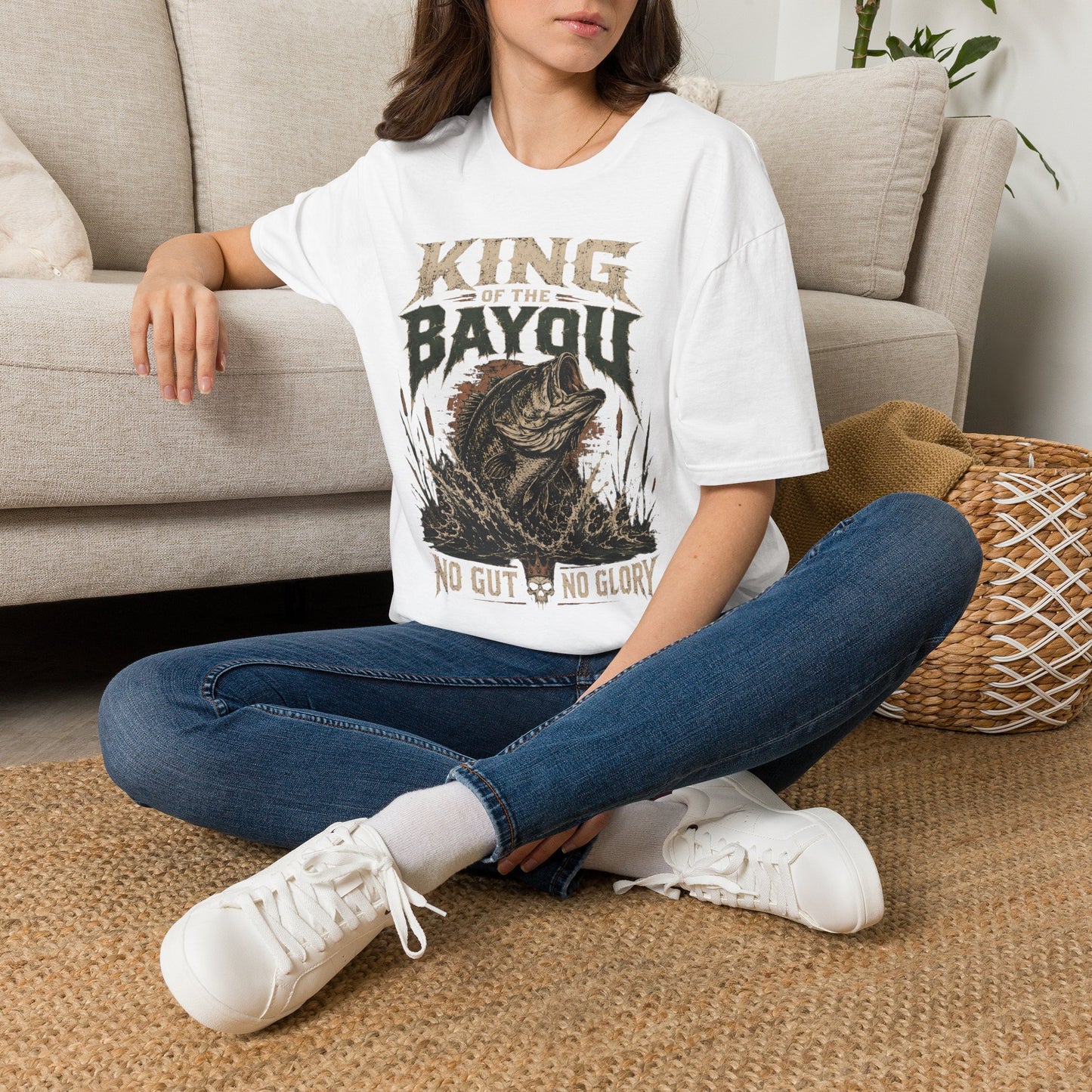 King Of The Bayou Fishing No Gut No Glory T-Shirt