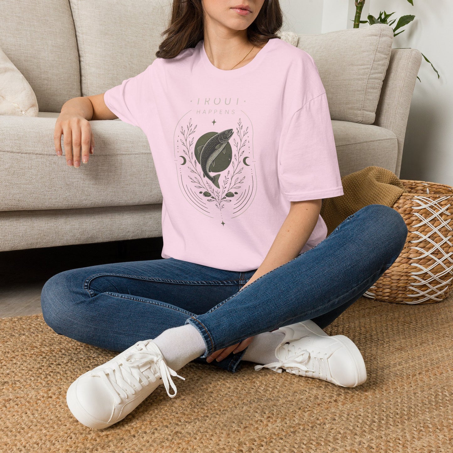 Trout Happens Fishing Lover Fisherman Outdoor Nature T-Shirt