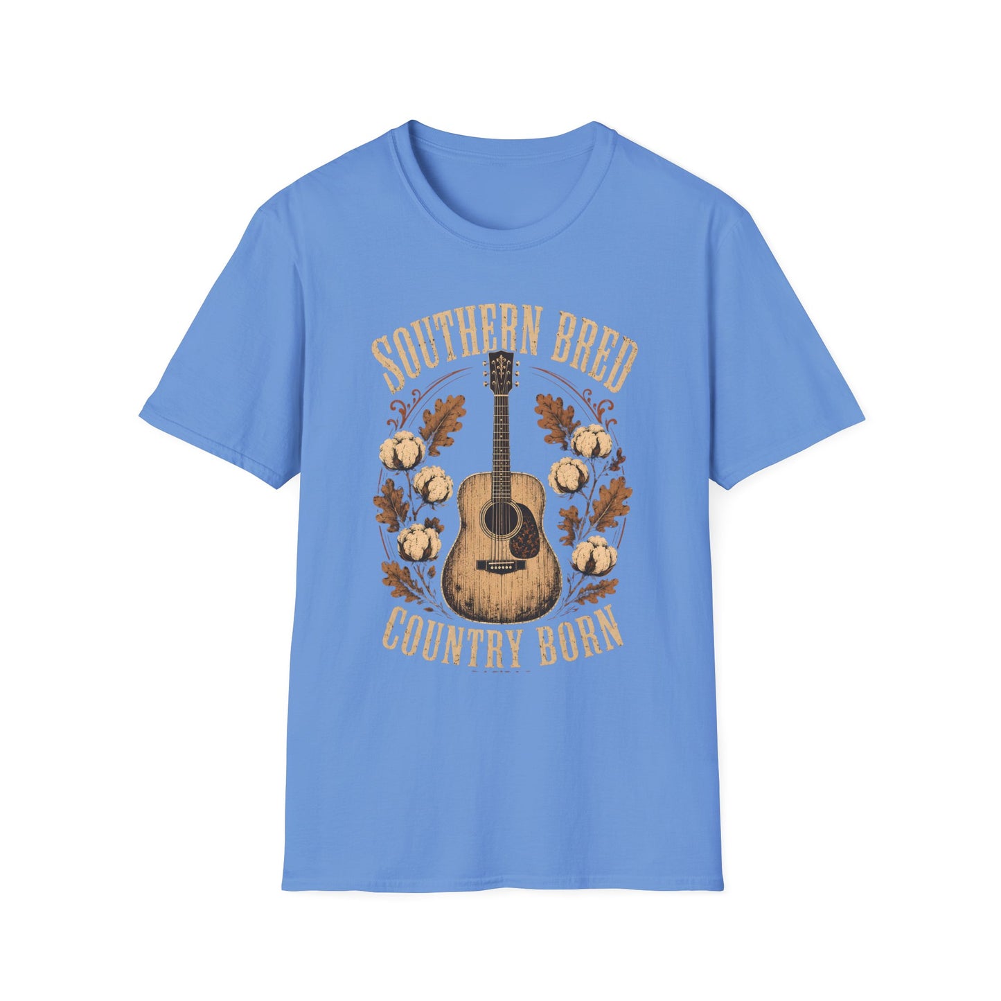 Southern Bred Country Born Vintage Guitar T-Shirt