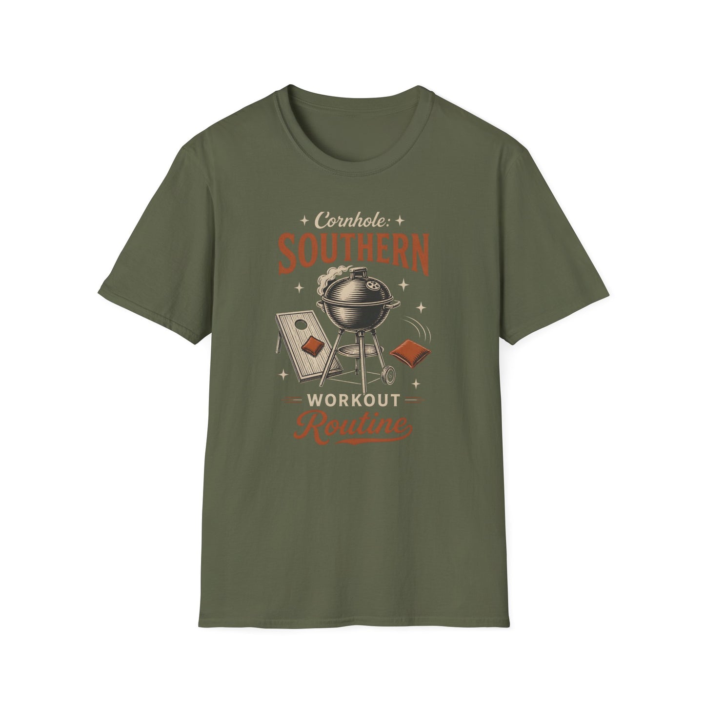 Cornhole Southern Workout Routine Fun Game T-Shirt