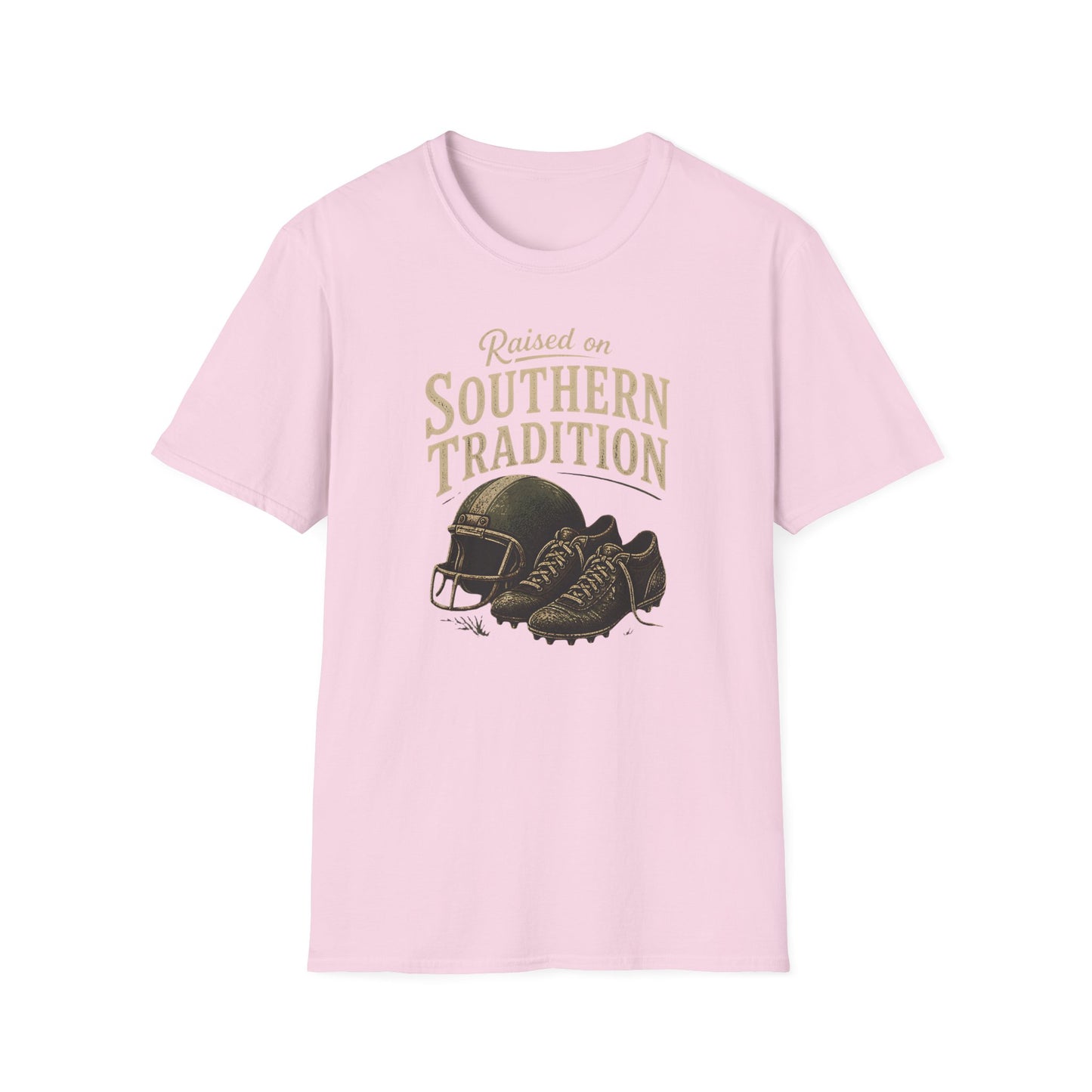 Raised On Southern Tradition Football Helmet Cleats T-Shirt