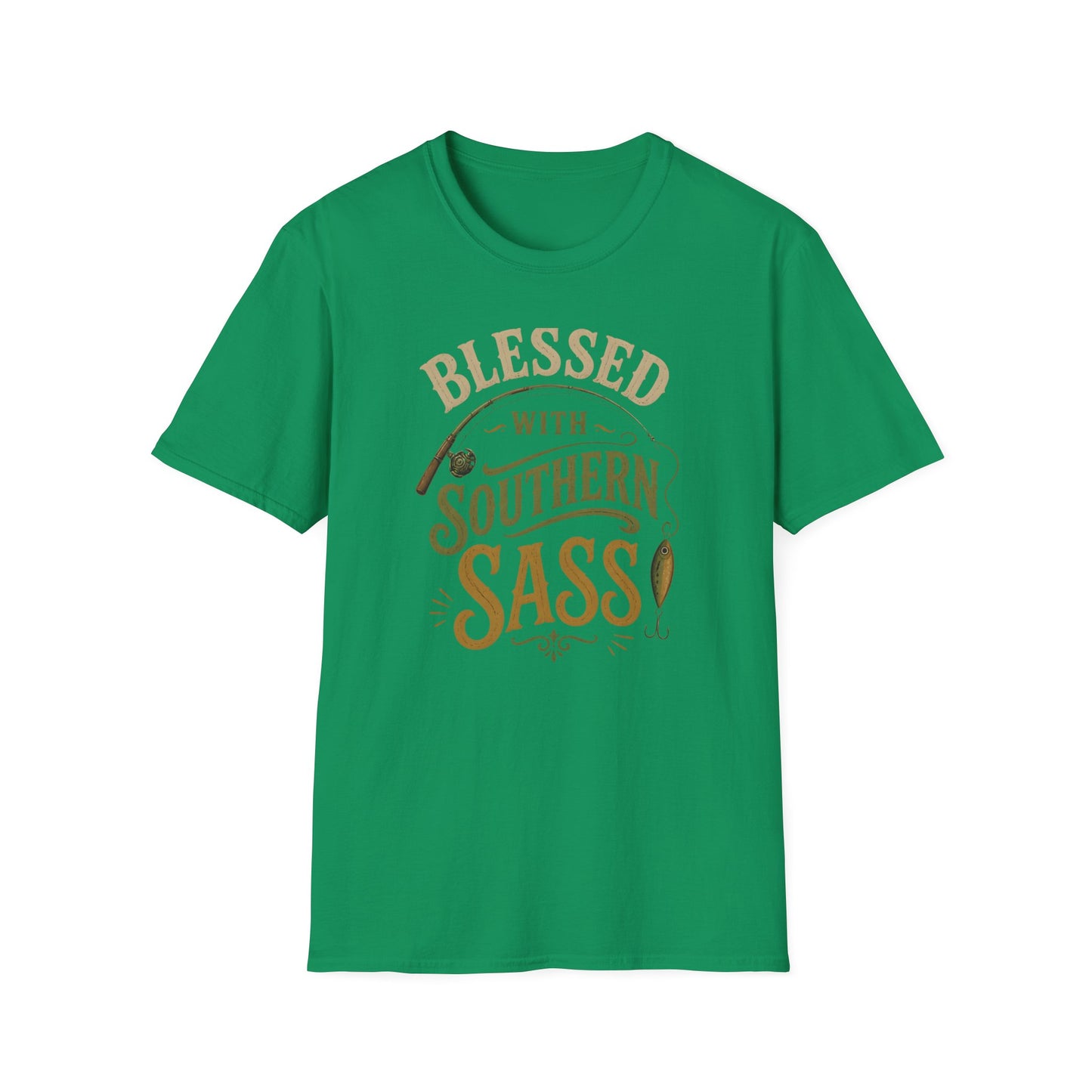 Blessed With Southern Sass Fishing Lover T-Shirt