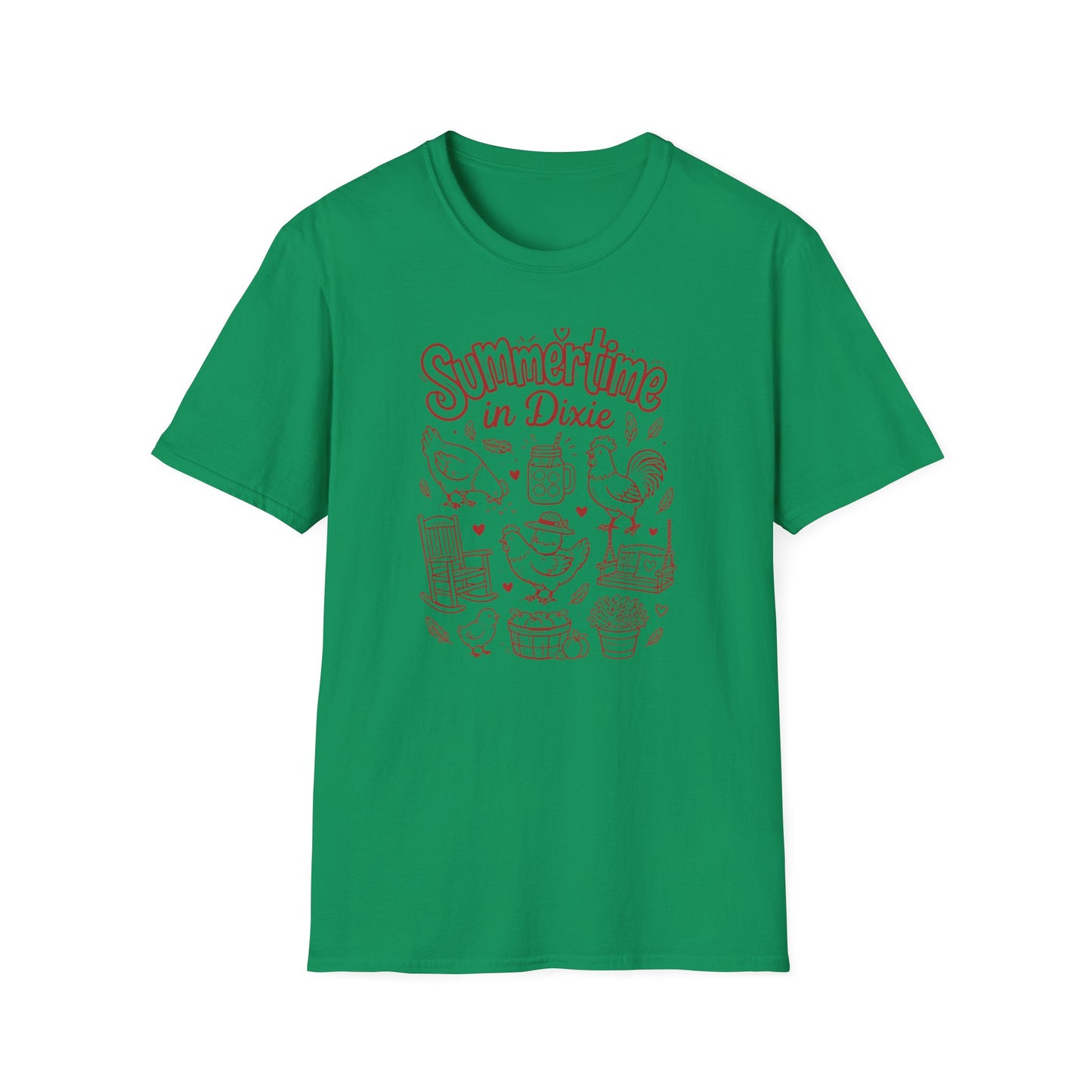 Summertime In Dixie Life With Chickens T-Shirt