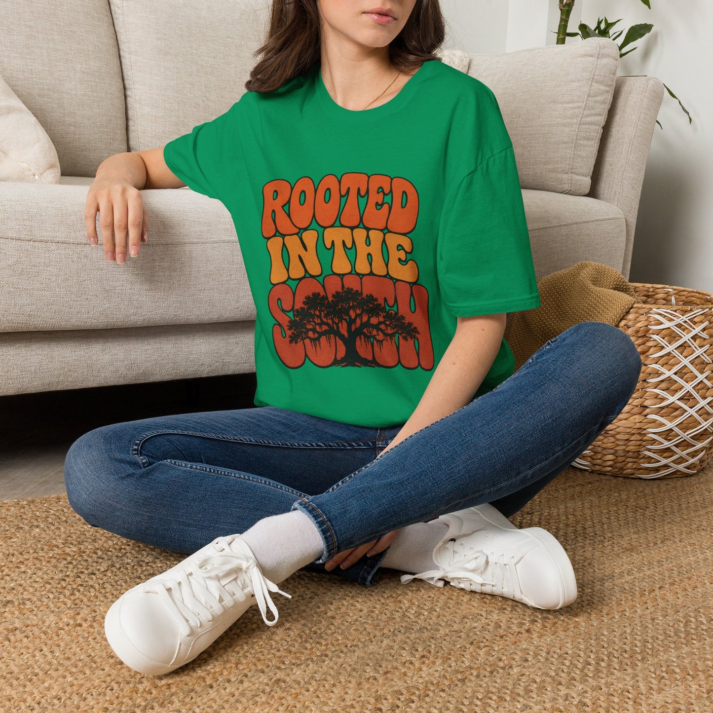 Rooted In The South Tree Silhouette T-Shirt