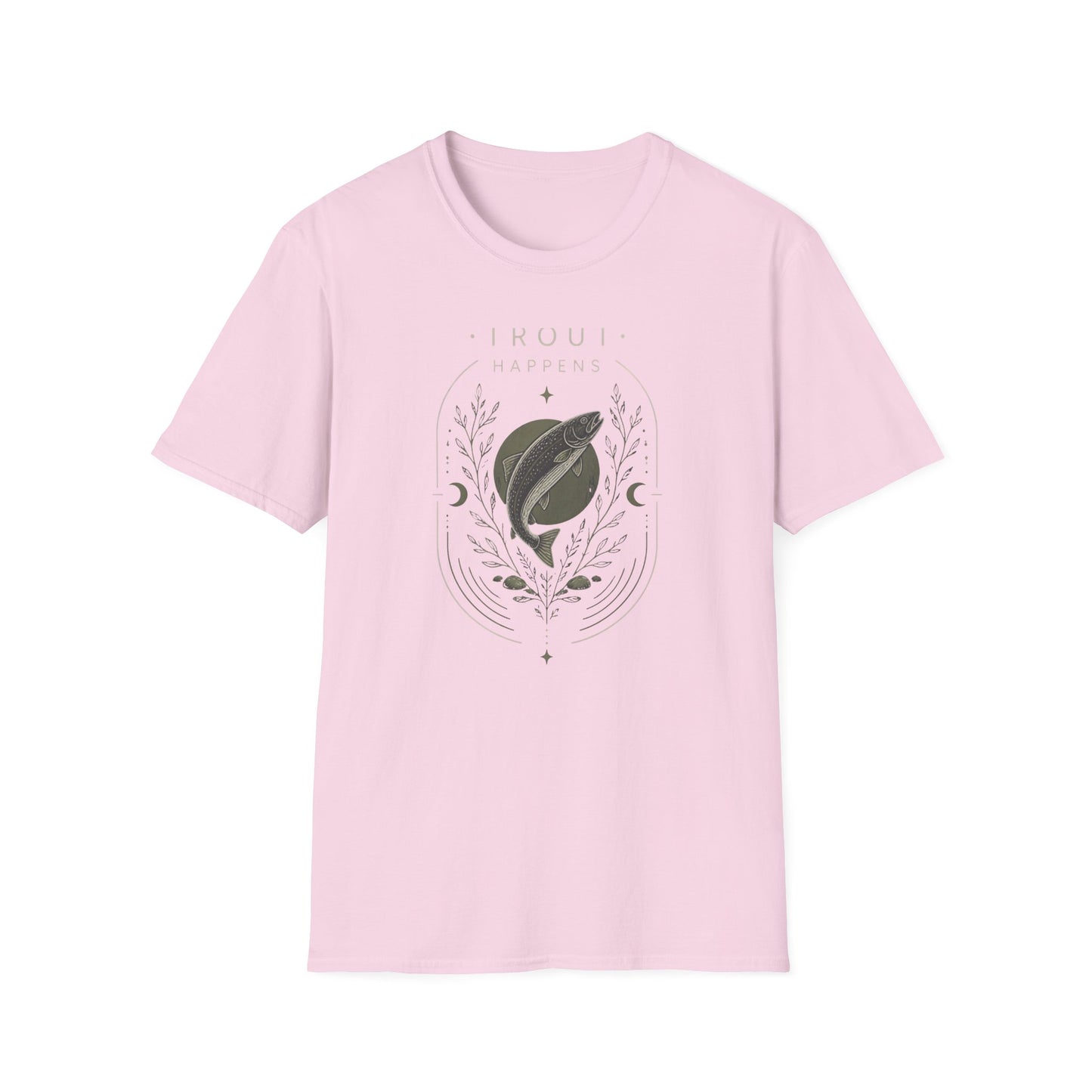 Trout Happens Fishing Lover Fisherman Outdoor Nature T-Shirt