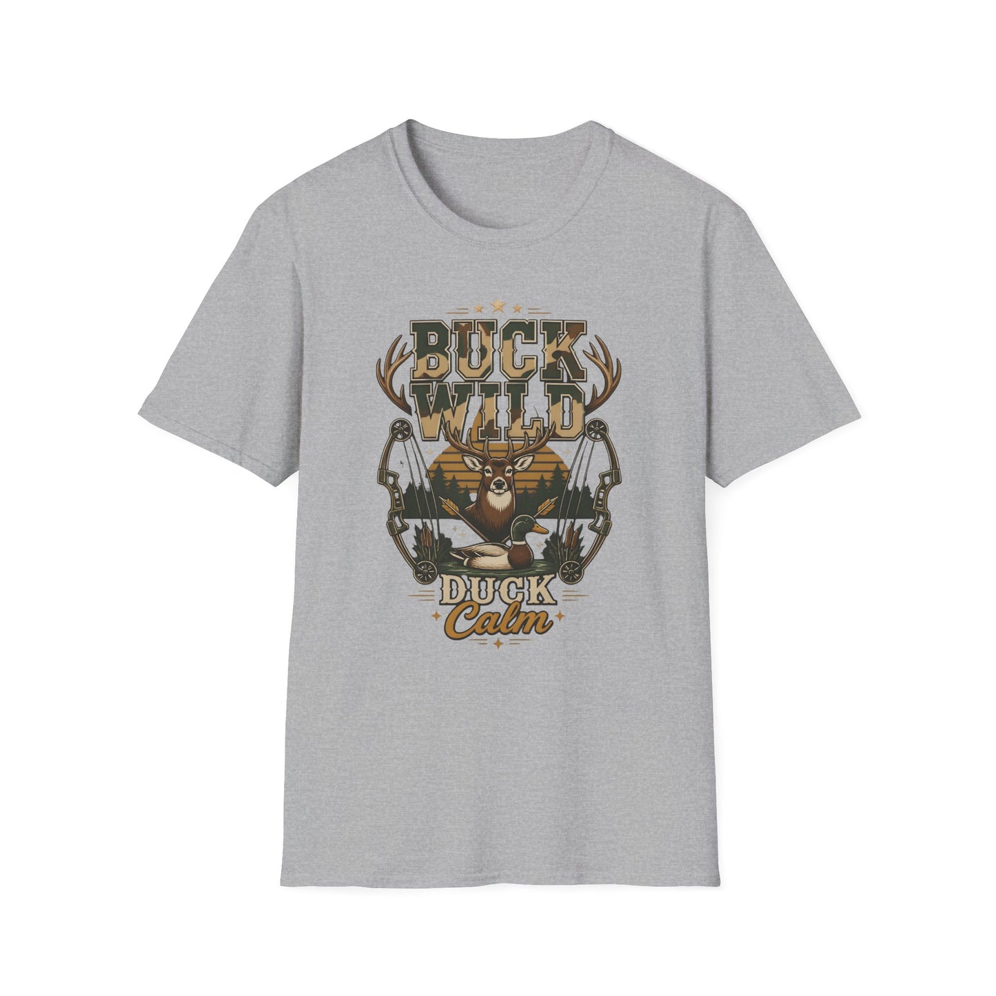Buck Wild Duck Calm Hunting Deer Bow Archery Outdoors T-Shirt