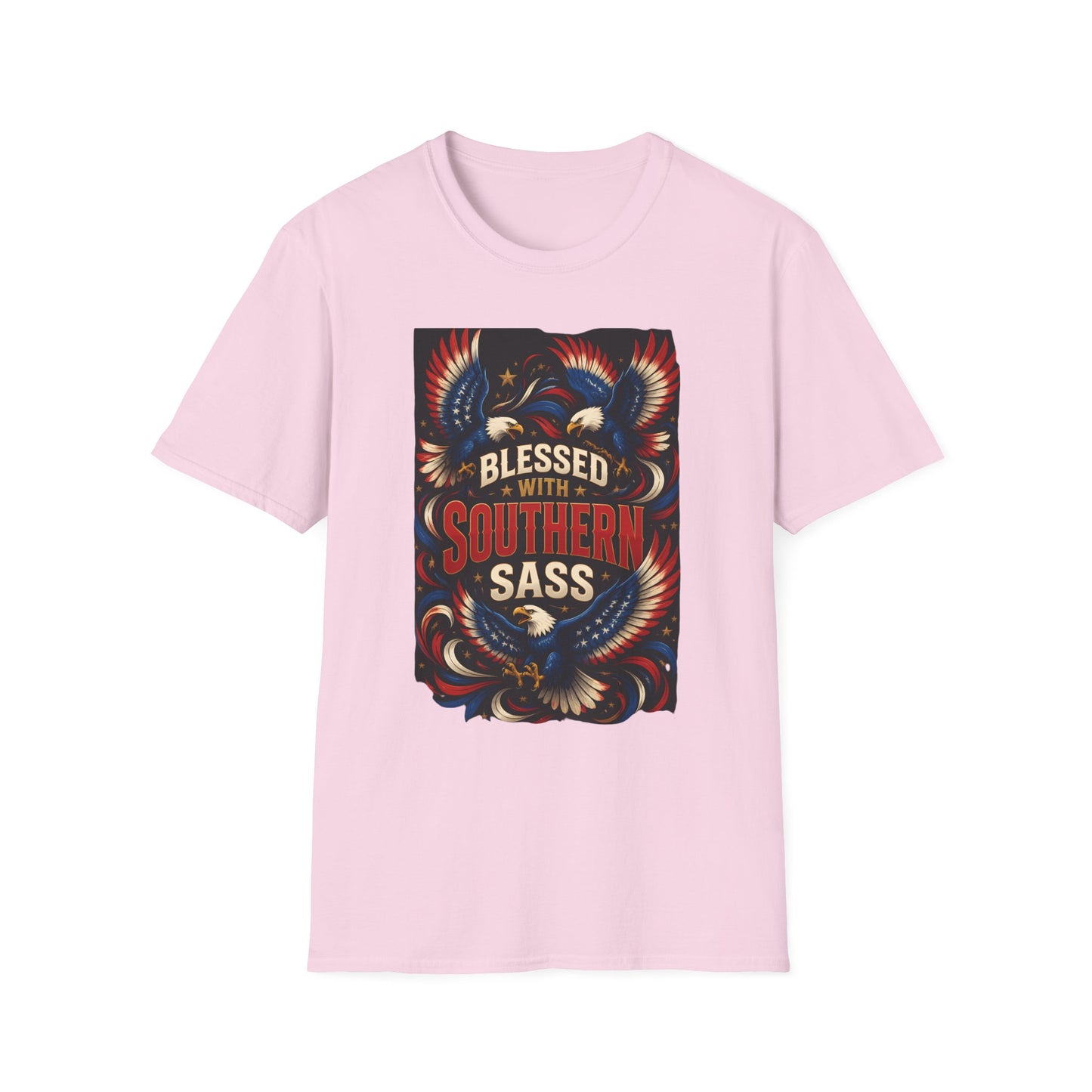 Blessed With Southern Sass Patriotic Eagles T-Shirt