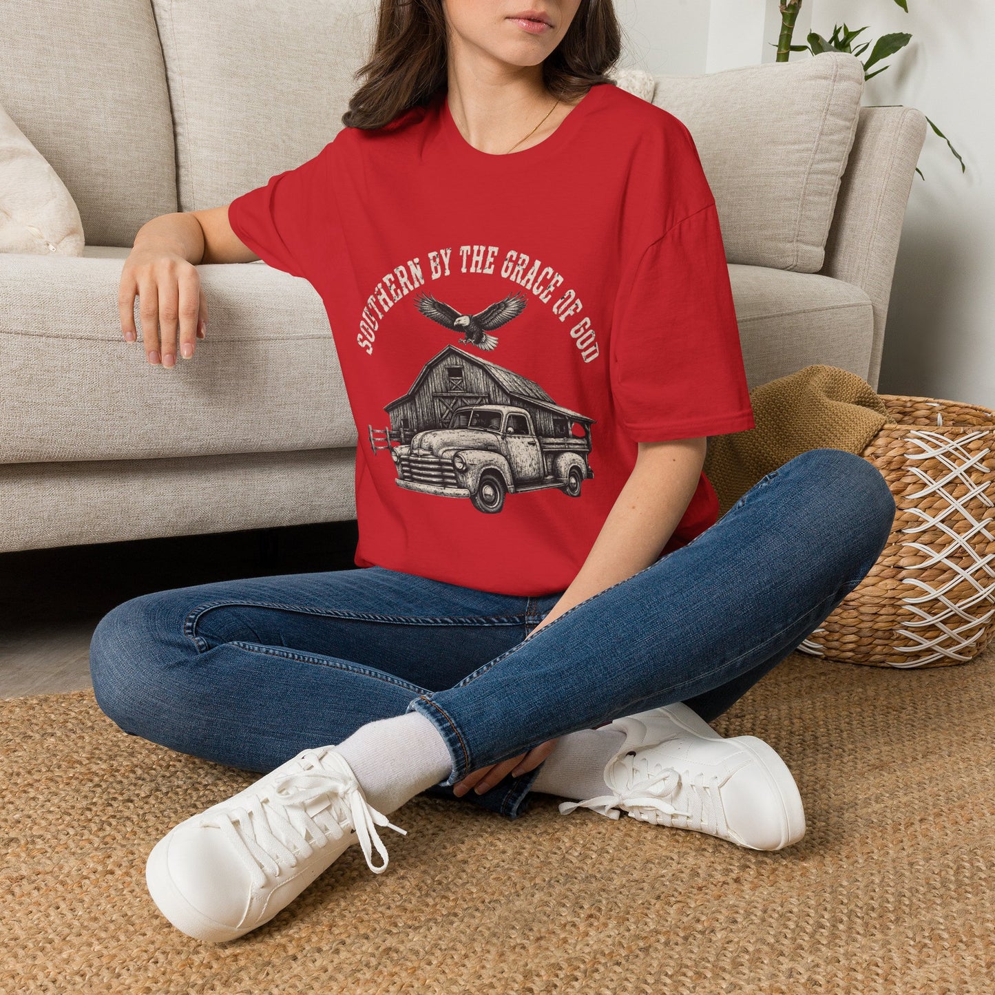 Southern By The Grace Of God Vintage Truck Barn T-Shirt