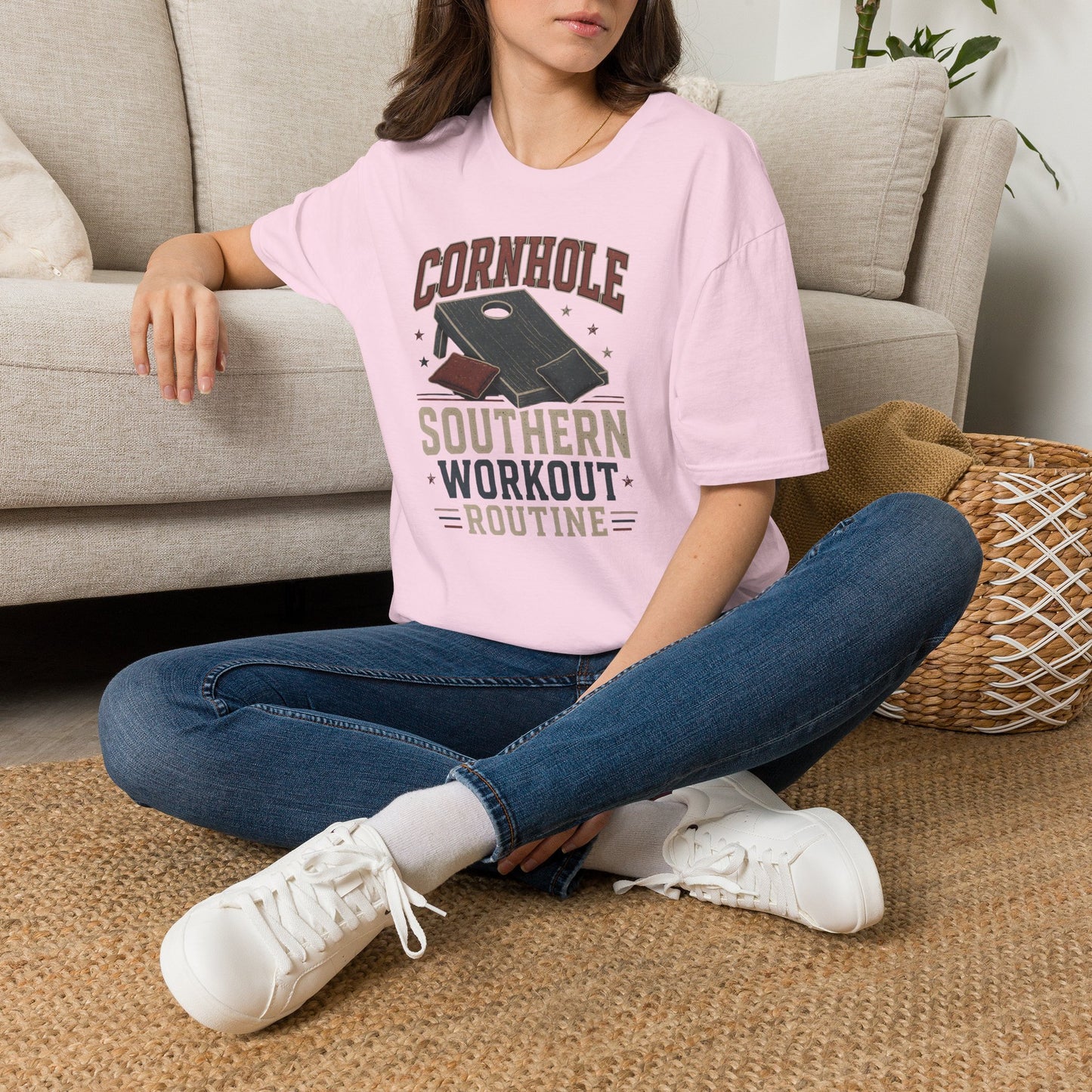 Cornhole Southern Workout Routine T-Shirt