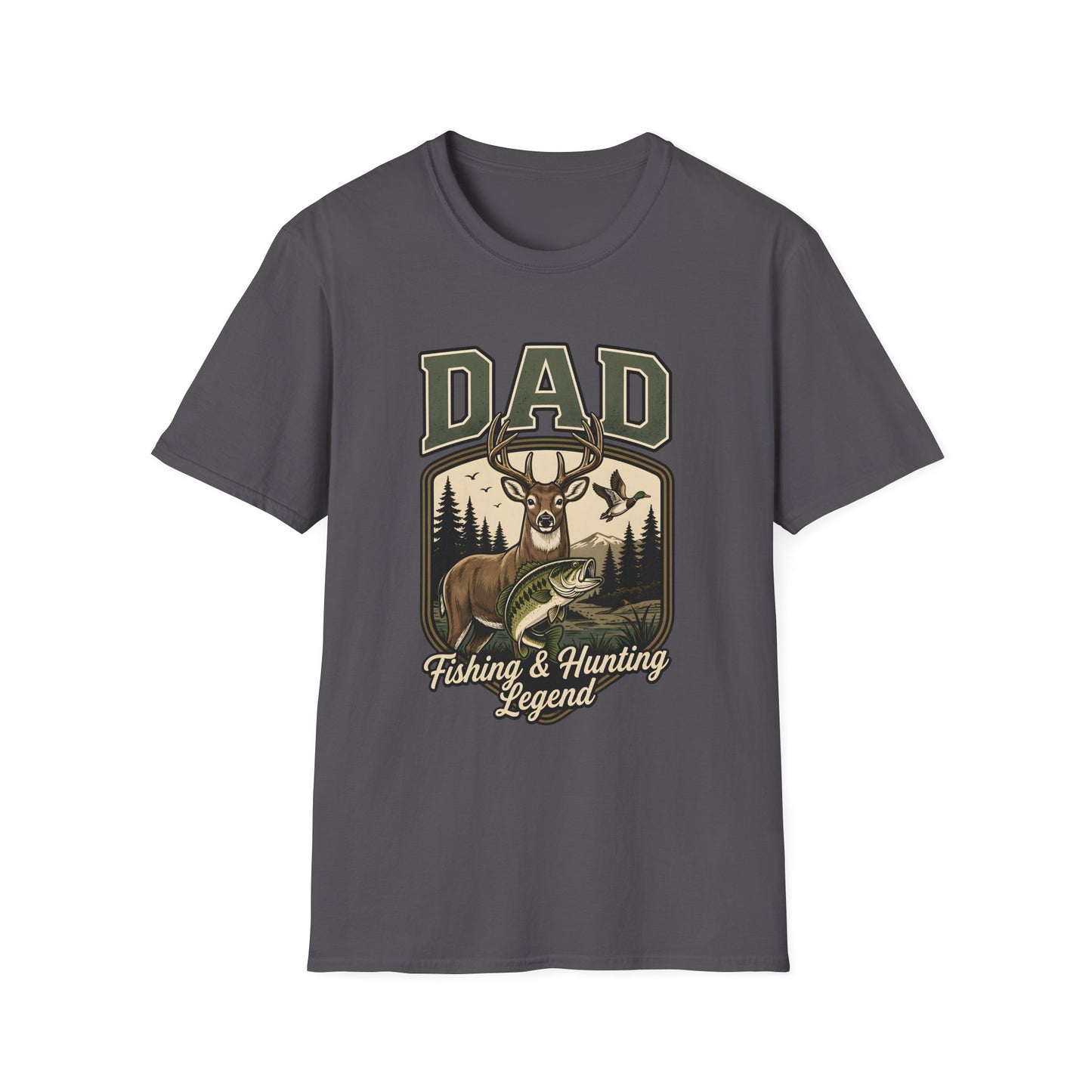 Dad Fishing & Hunting Legend Outdoor  for Fishermen and Hunters T-Shirt