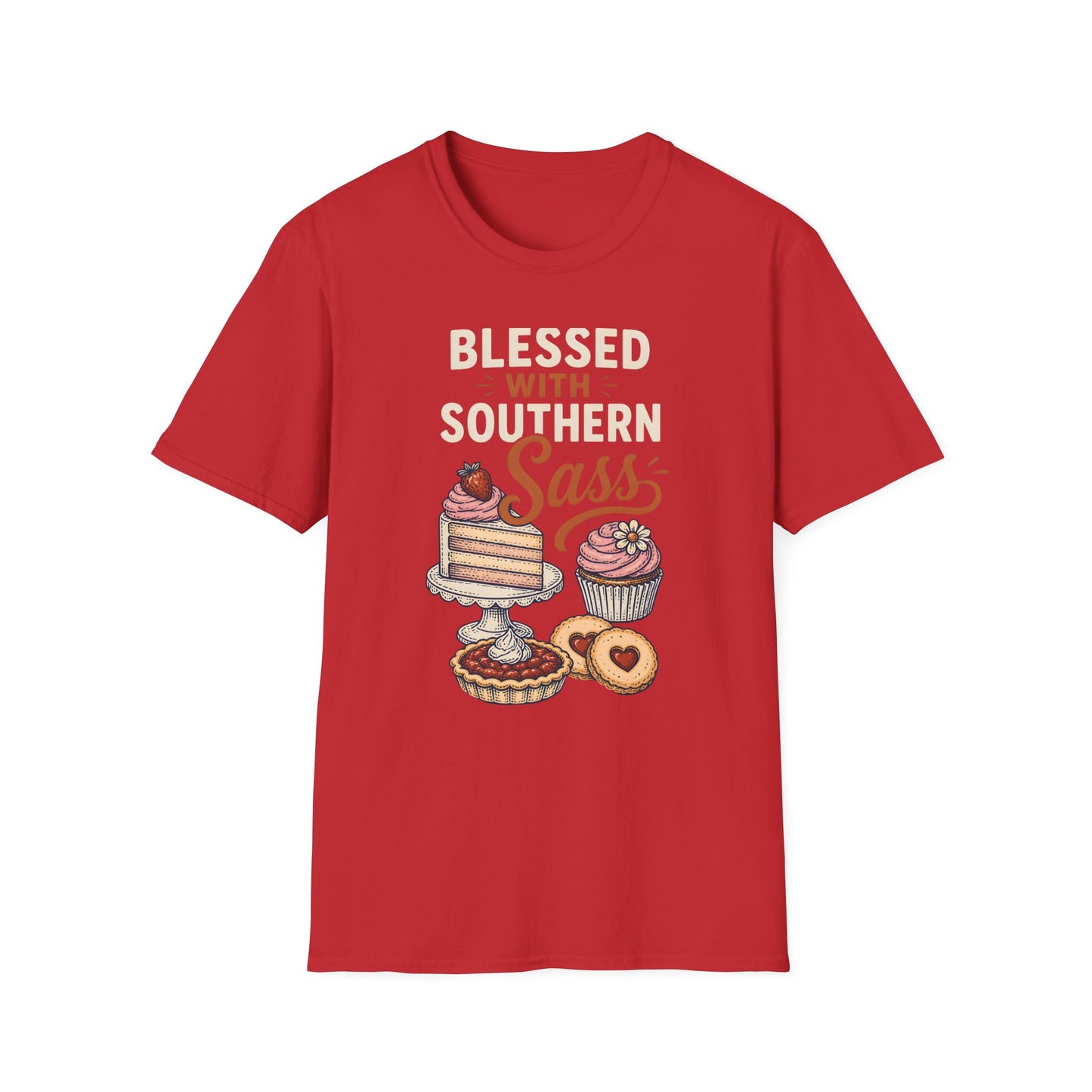 Blessed With Southern Sass Dessert Lover T-Shirt