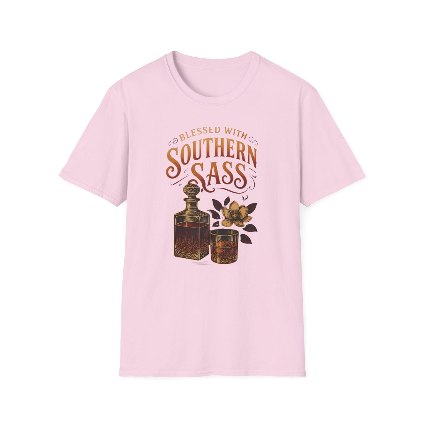 Blessed With Southern Sass Whiskey Vintage T-Shirt