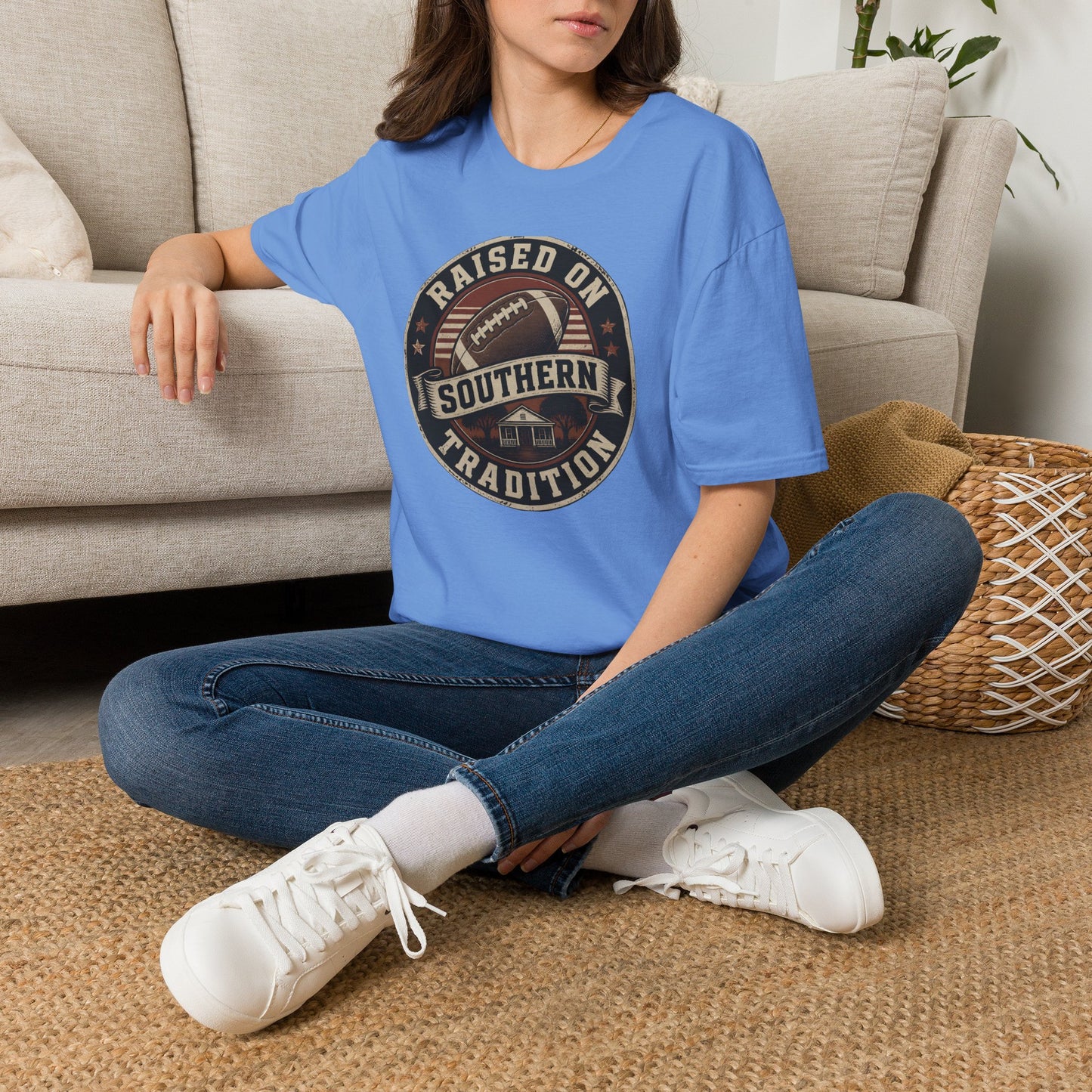 Raised On Southern Tradition Football Heritage T-Shirt