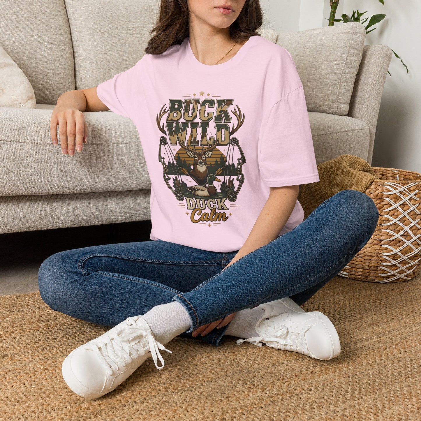 Buck Wild Duck Calm Hunting Deer Bow Archery Outdoors T-Shirt