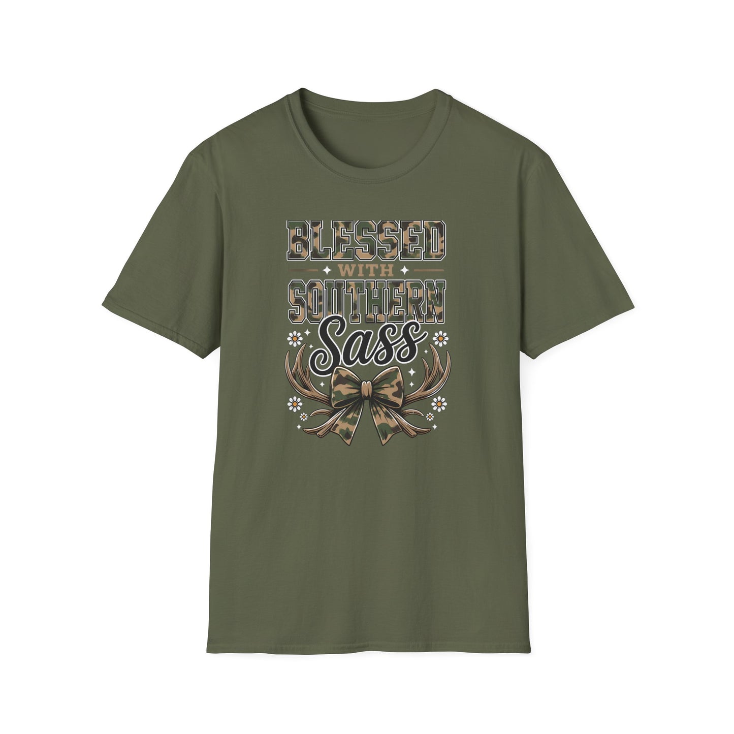 Blessed With Southern Sass Camouflage T-Shirt