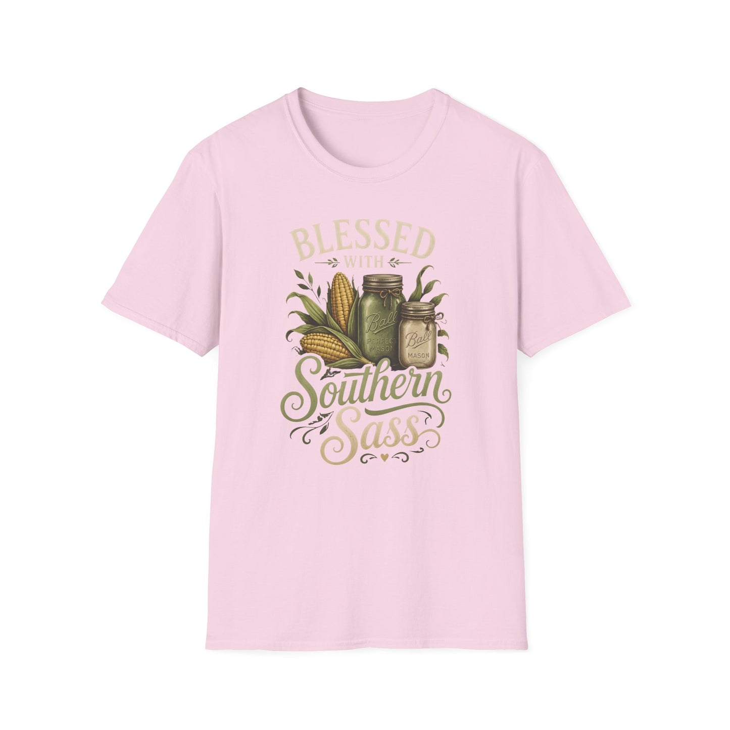 Blessed With Southern Sass Mason Jars Corn T-Shirt