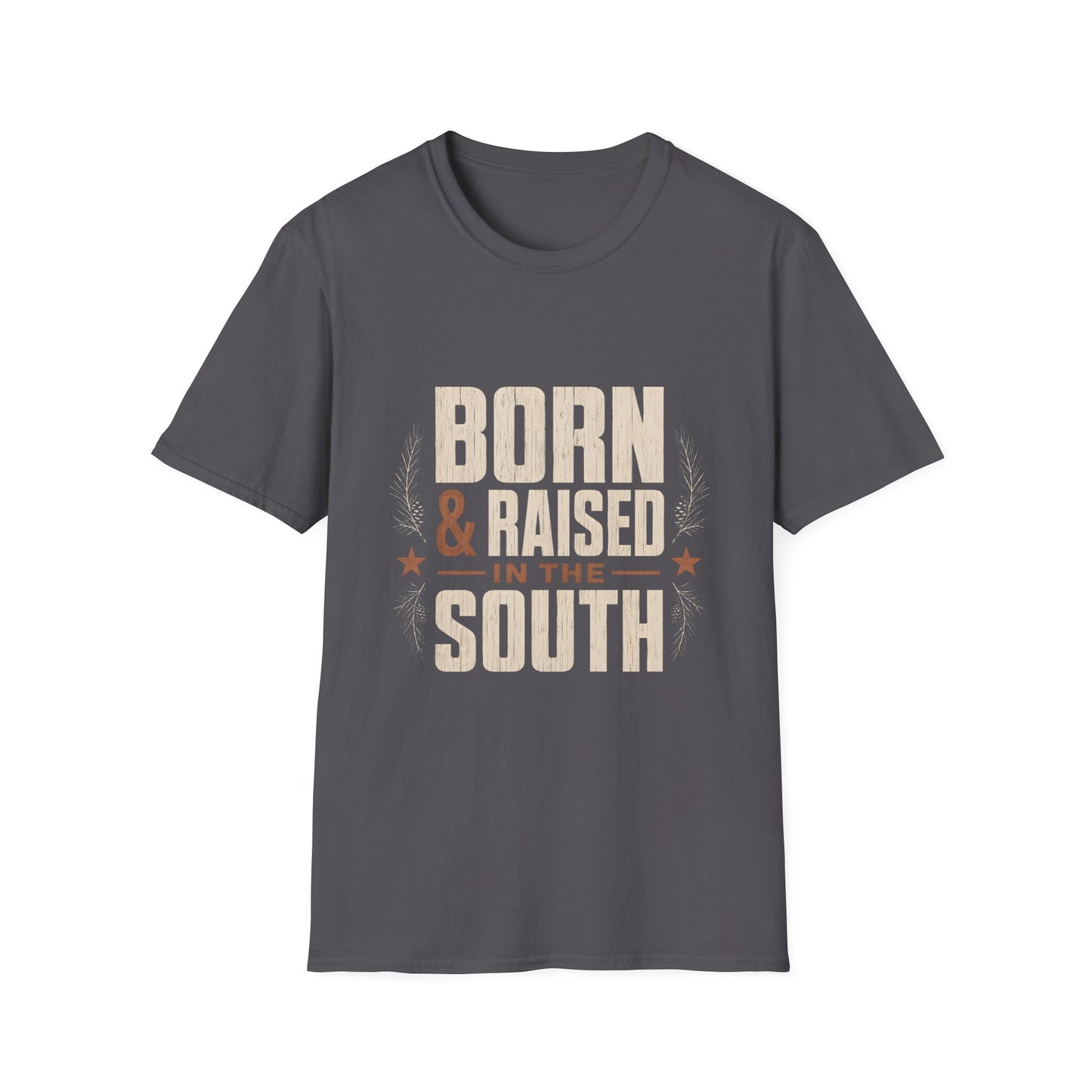 Born Raised In The South Rustic Country T-Shirt