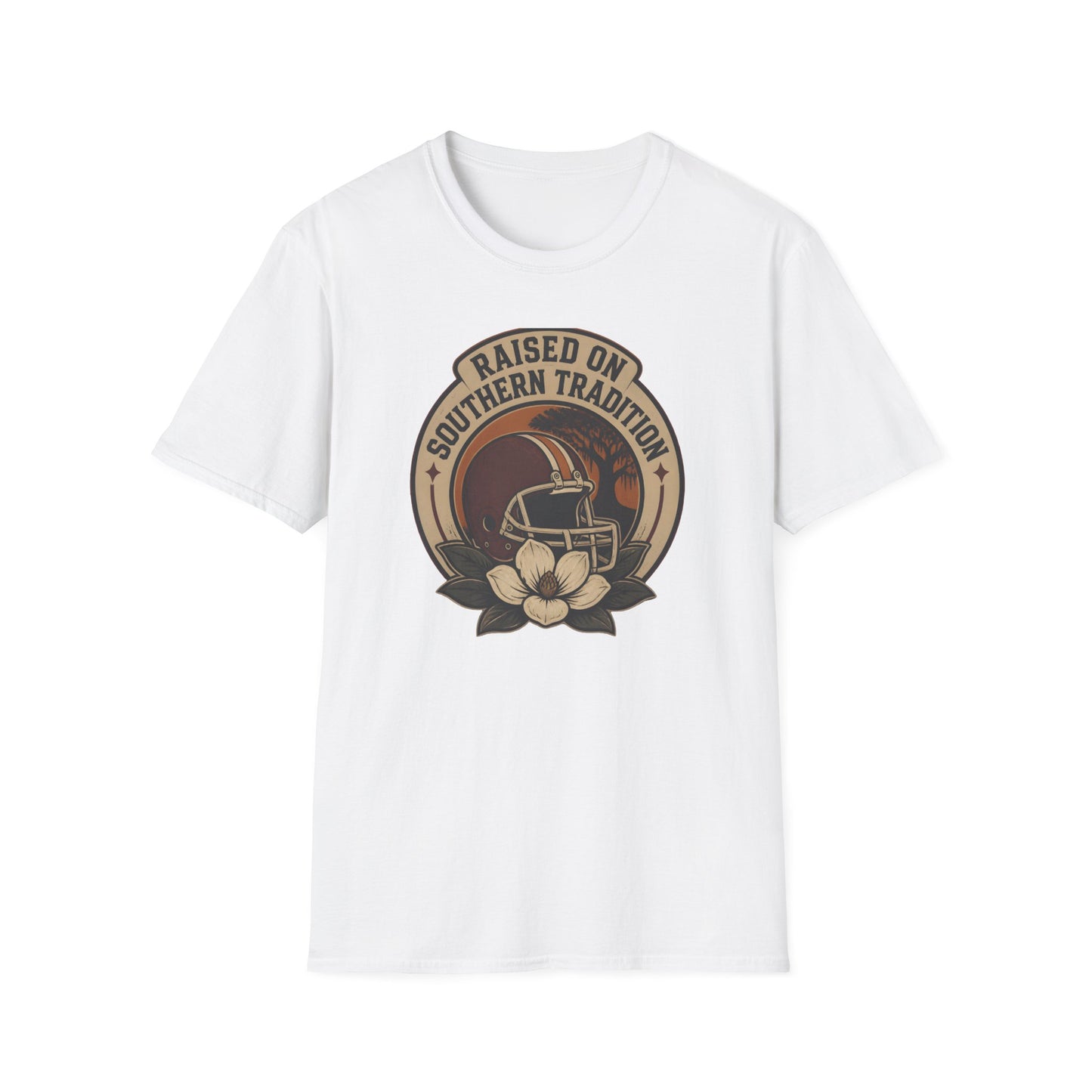 Raised On Southern Tradition Vintage Football Helmet T-Shirt