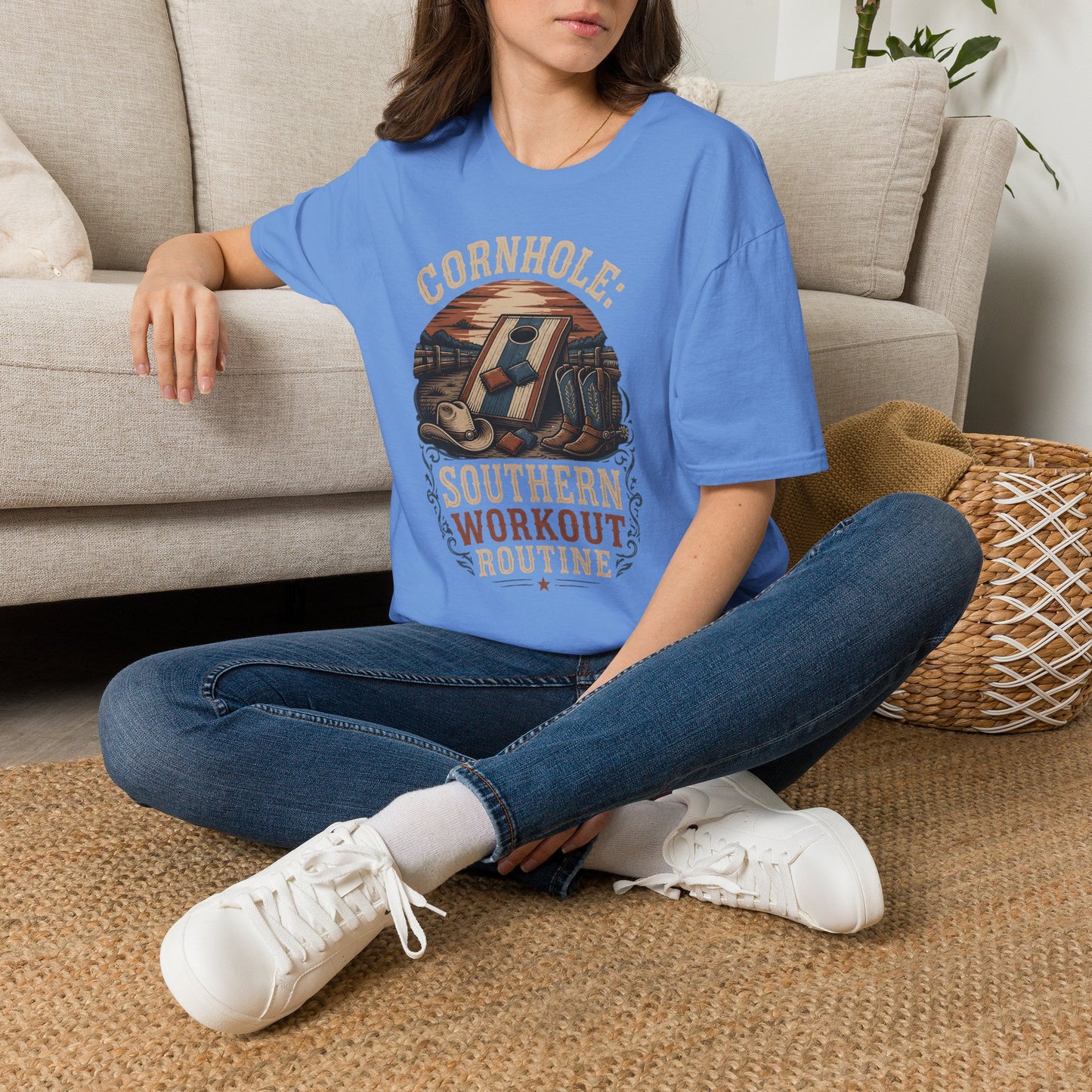 Cornhole Southern Workout Routine T-Shirt