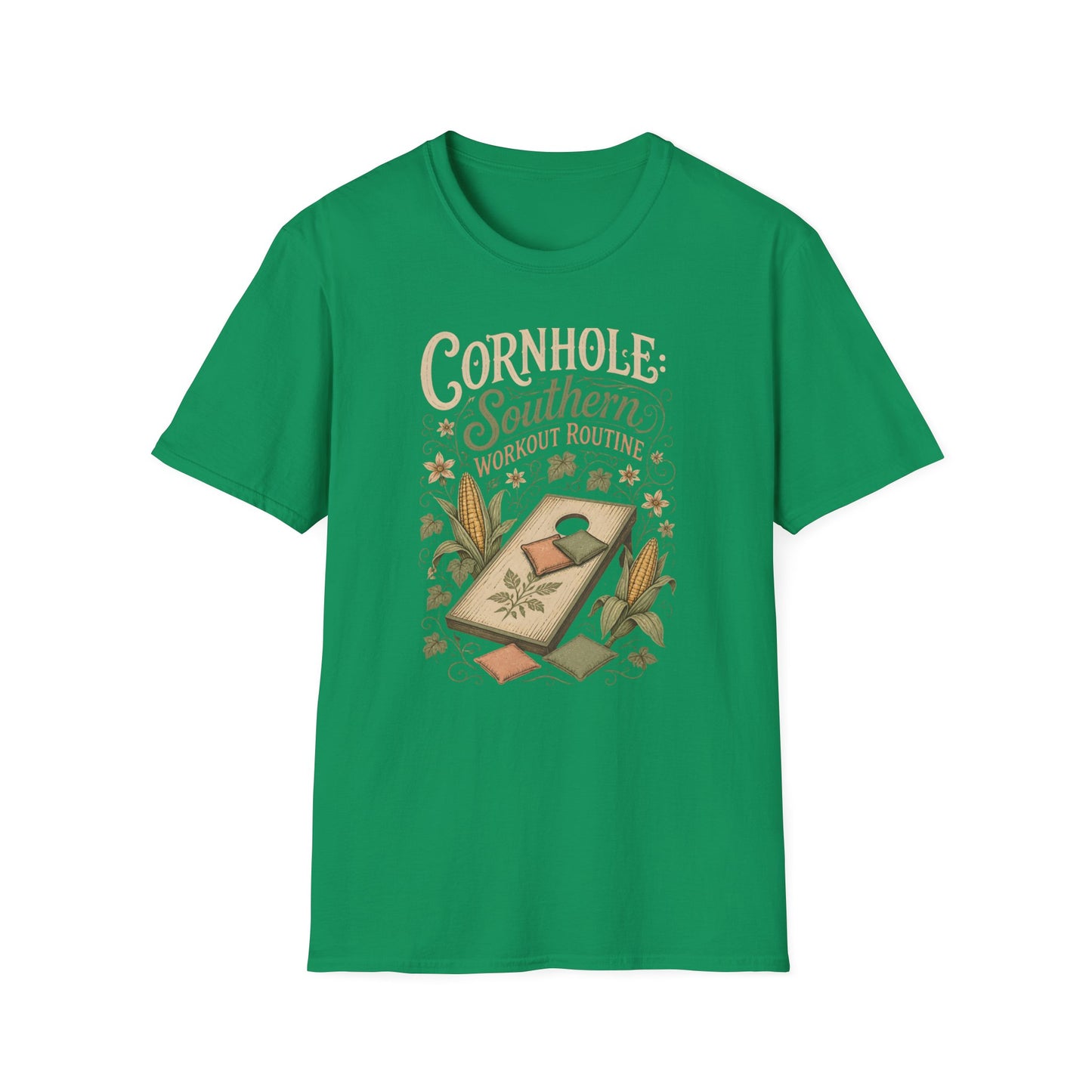 Cornhole Southern Workout Routine Fun Game T-Shirt - HomeGrown South Graphic Tee (View 6)
