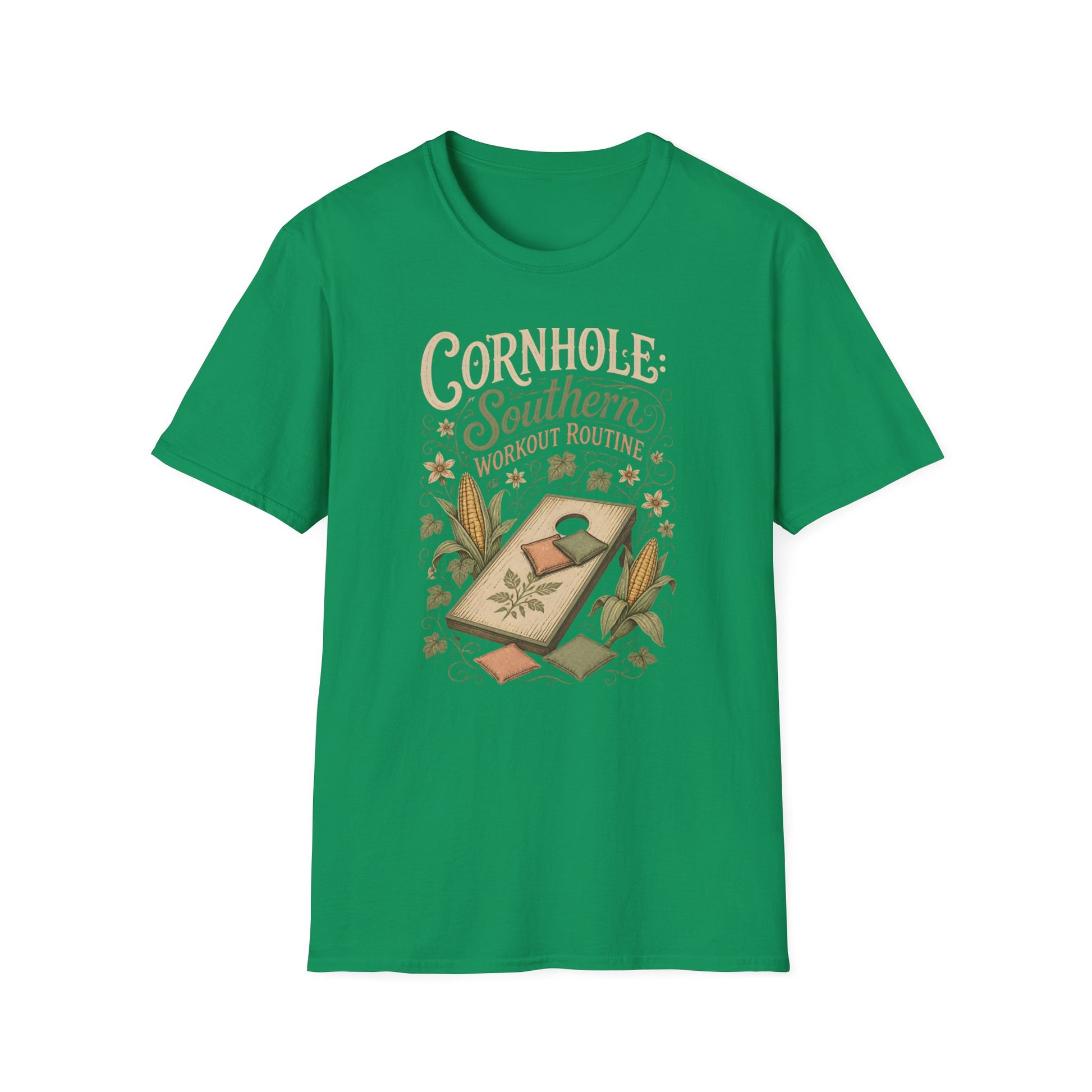 Cornhole Southern Workout Routine Fun Game T-Shirt - HomeGrown South Graphic Tee (View 6)