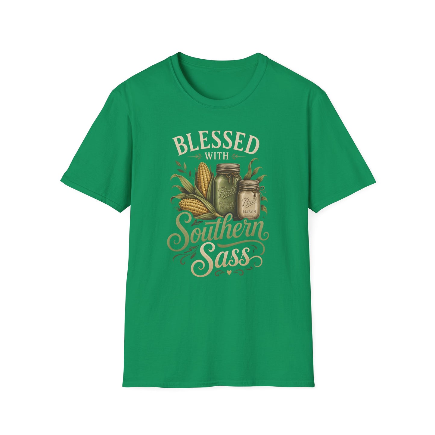 Blessed With Southern Sass Mason Jars Corn T-Shirt