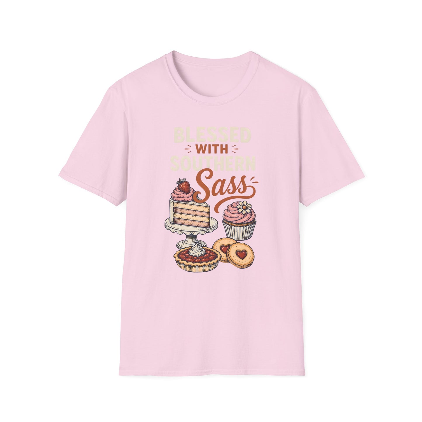 Blessed With Southern Sass Dessert Lover T-Shirt