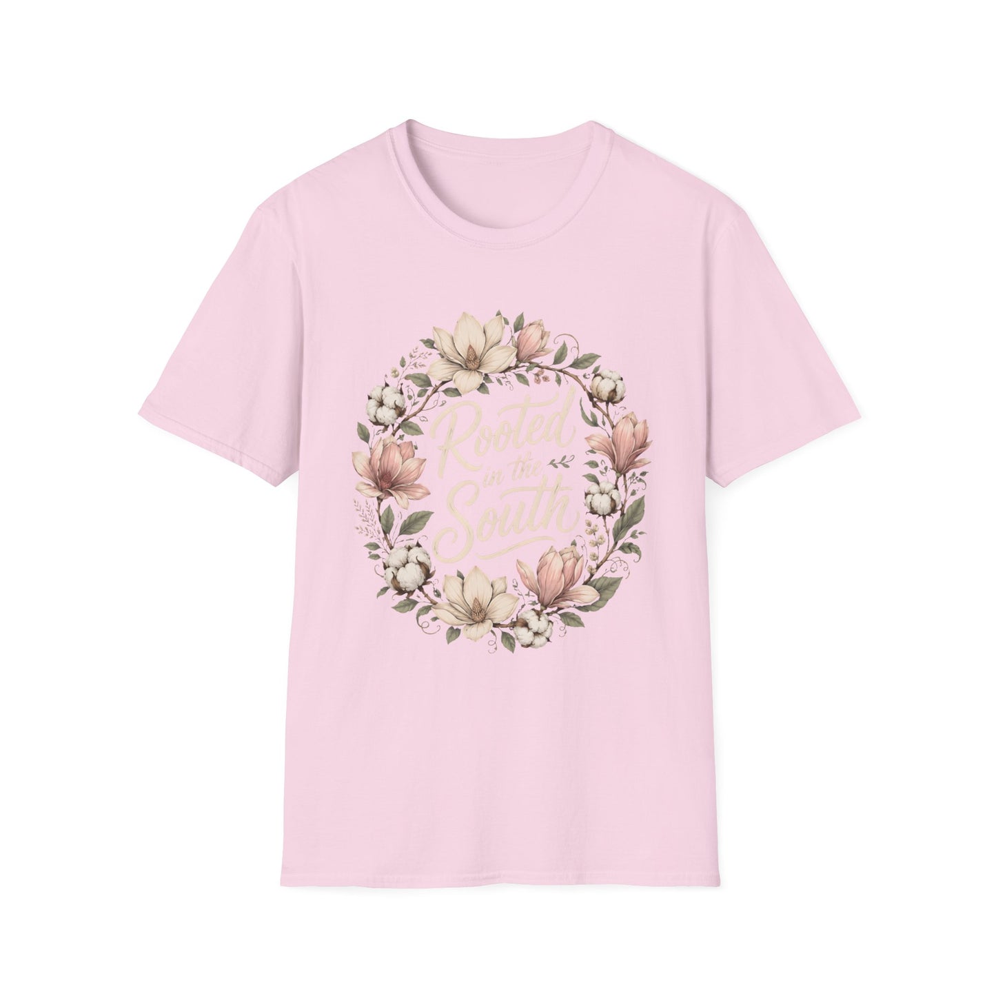 Rooted In The South Floral Wreath T-Shirt