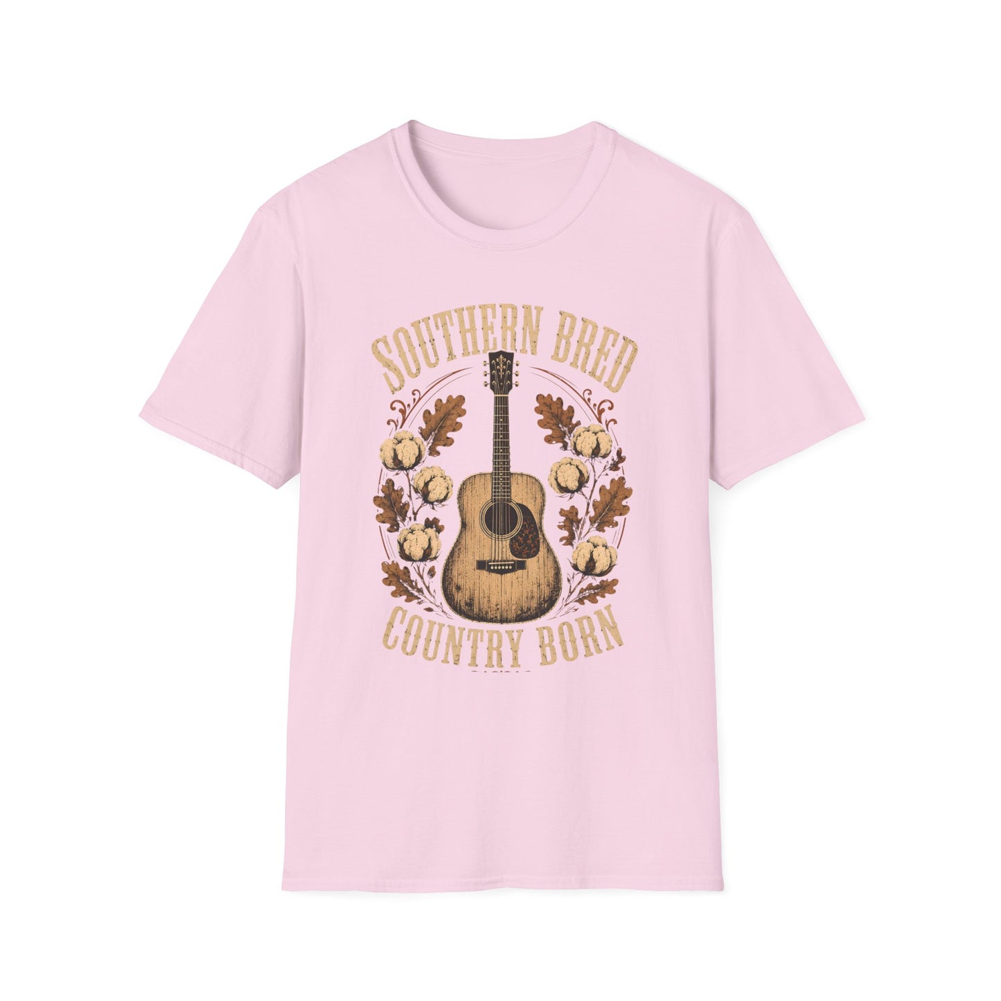 Southern Bred Country Born Vintage Guitar T-Shirt