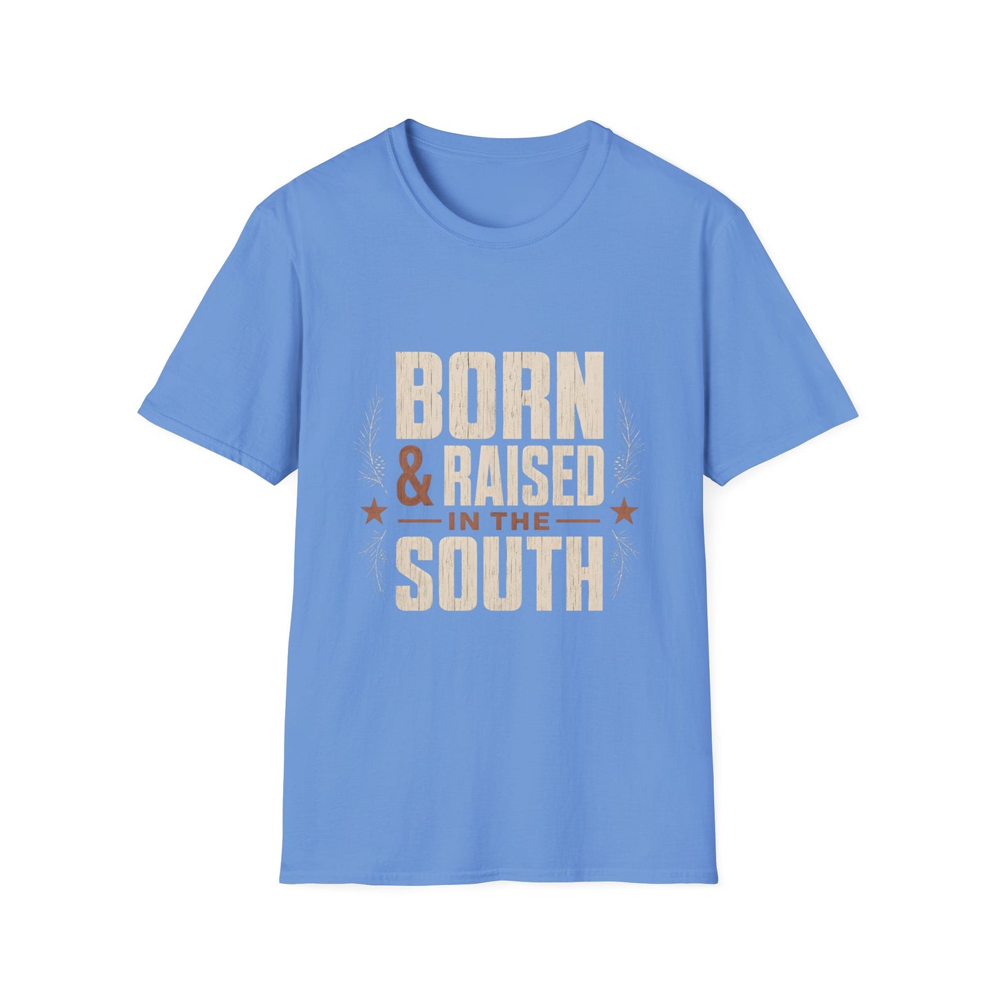 Born Raised In The South Rustic Country T-Shirt
