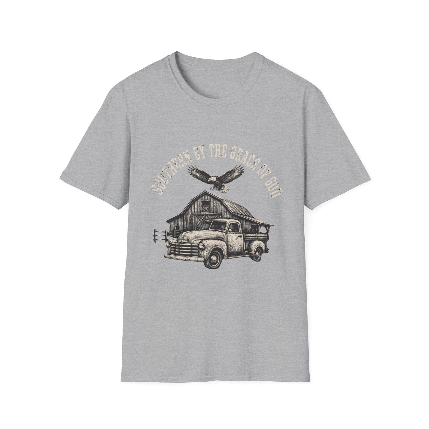 Southern By The Grace Of God Vintage Truck Barn T-Shirt