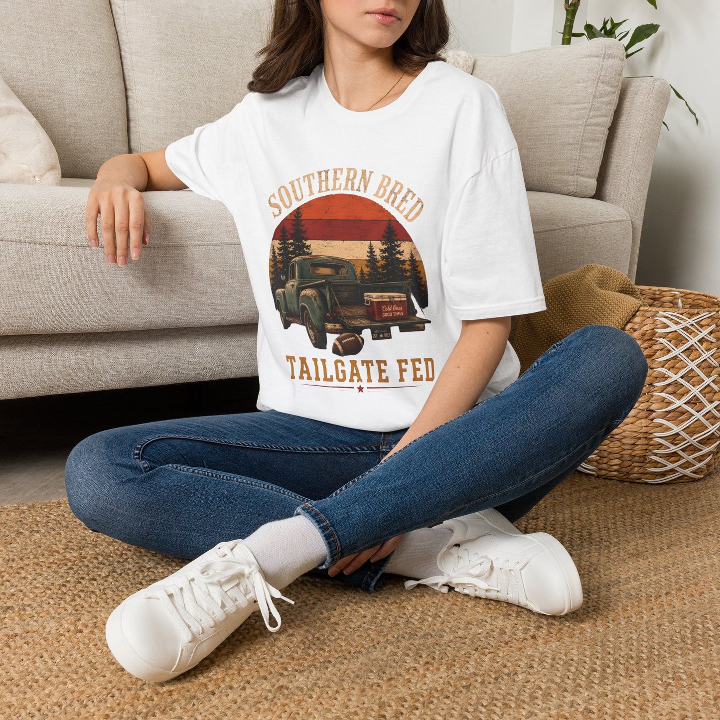 Southern Bred Tailgate Fed Vintage Truck T-Shirt