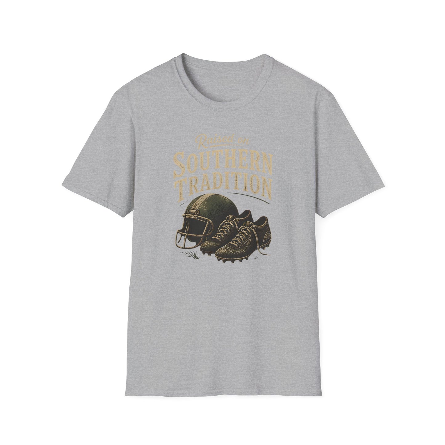 Raised On Southern Tradition Football Helmet Cleats T-Shirt