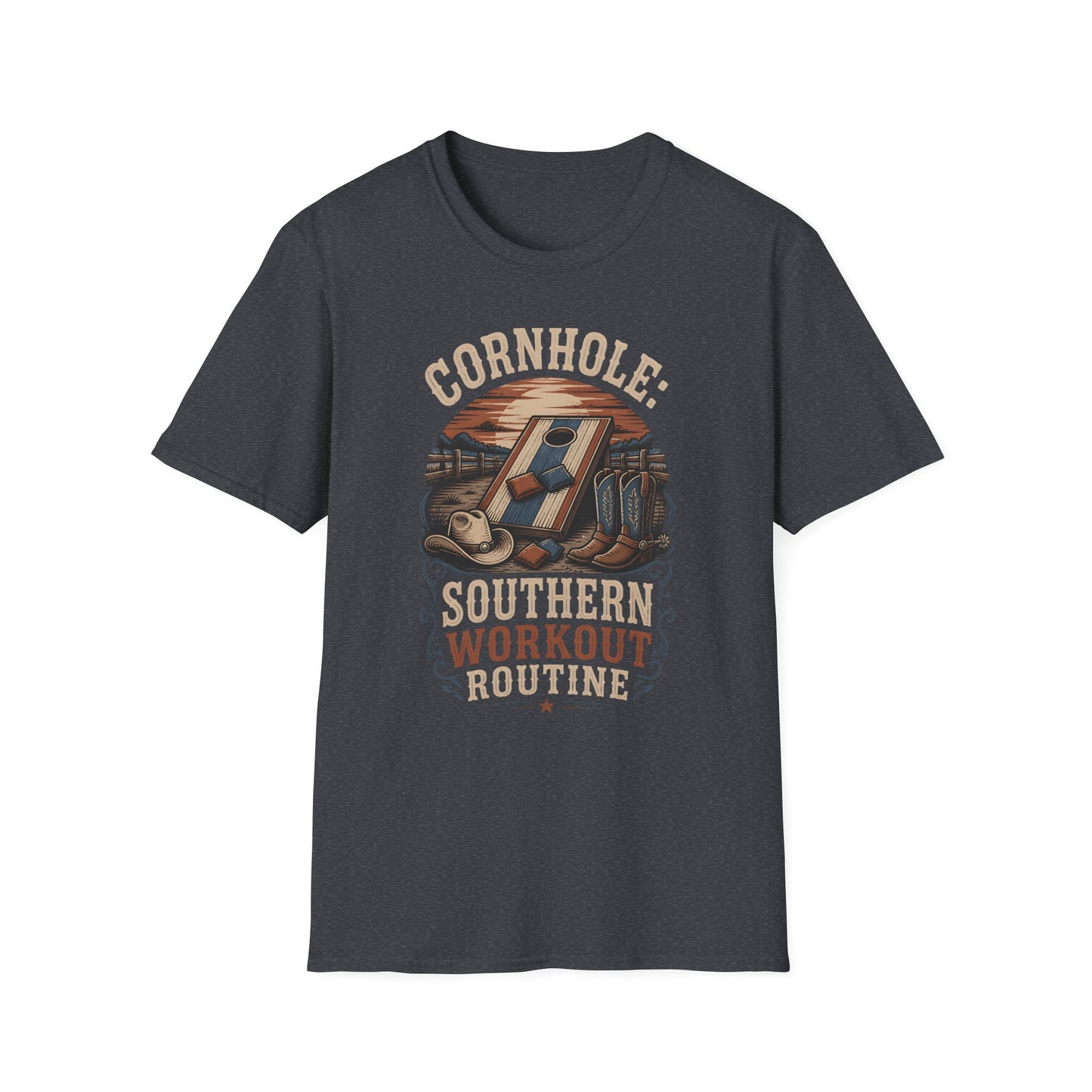 Cornhole Southern Workout Routine T-Shirt