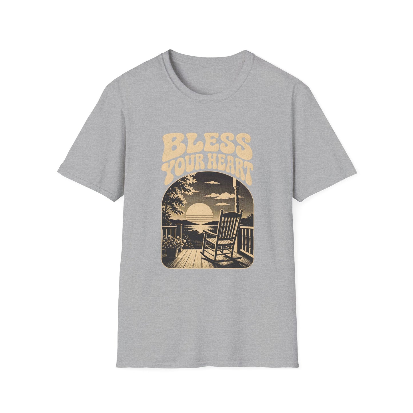 Bless Your Heart Southern Sunset Porch Graphic T-shirt