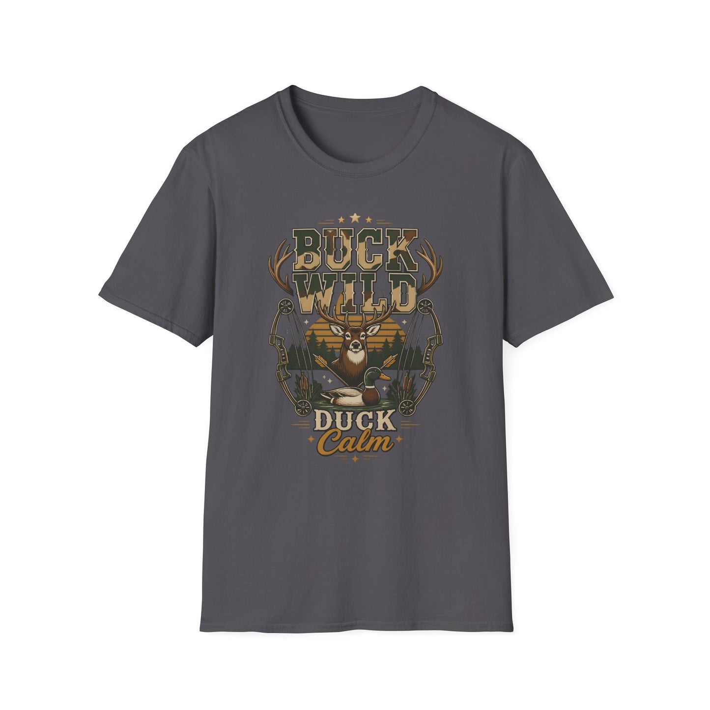 Buck Wild Duck Calm Hunting Deer Bow Archery Outdoors T-Shirt
