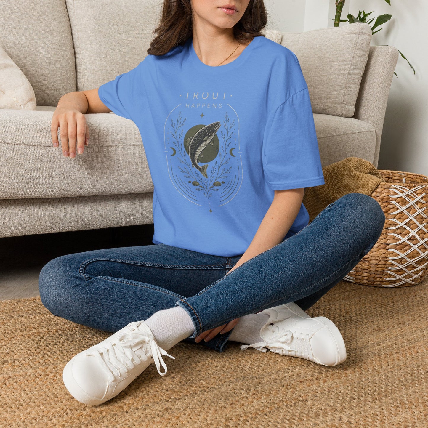 Trout Happens Fishing Lover Fisherman Outdoor Nature T-Shirt